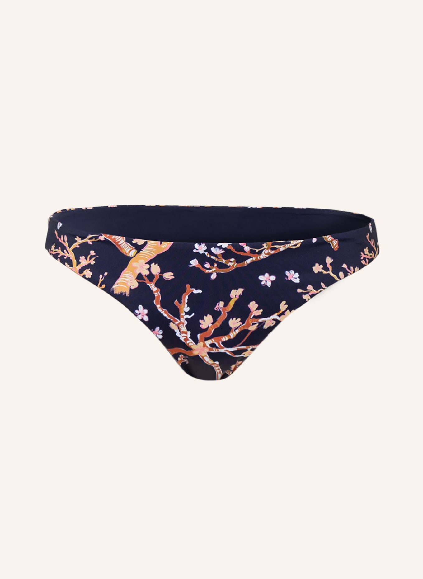 VILEBREQUIN Basic-Bikini-Hose SWEET BLOSSOM FRISE, Farbe: DUNKELBLAU/ COGNAC/ WEISS (Bild 1)