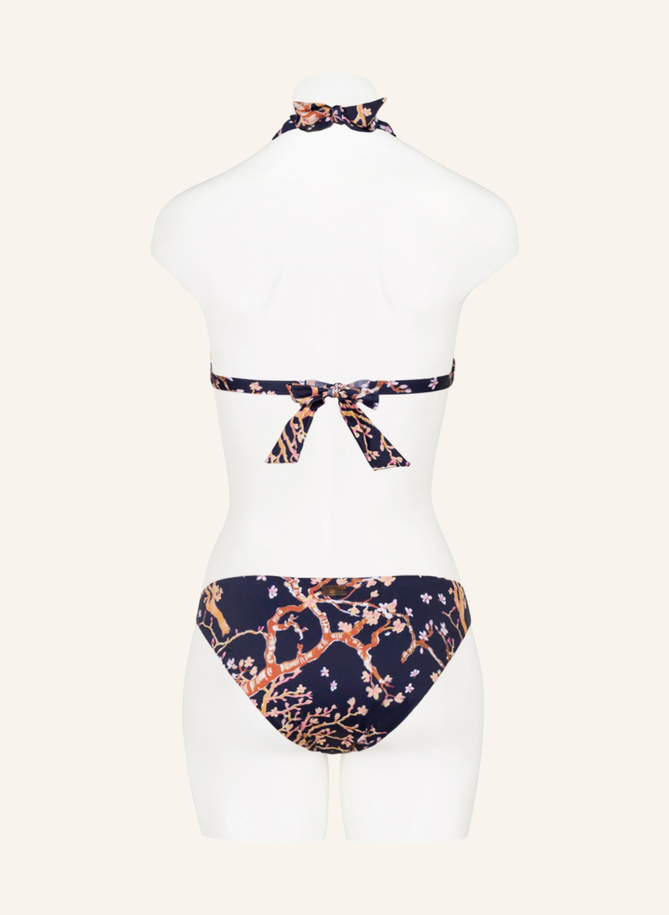 VILEBREQUIN Basic-Bikini-Hose SWEET BLOSSOM FRISE, Farbe: DUNKELBLAU/ COGNAC/ WEISS (Bild 3)