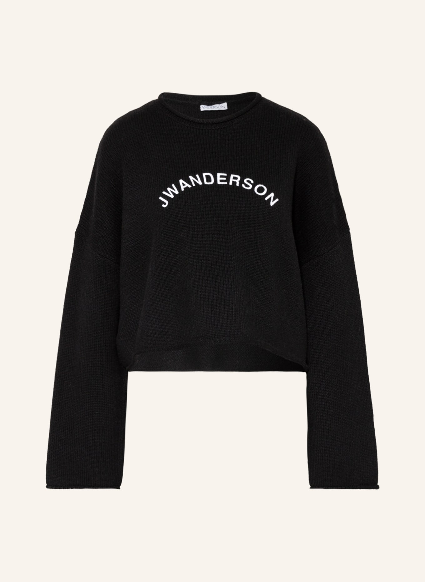JW ANDERSON Cropped sweater, Color: BLACK (Image 1)
