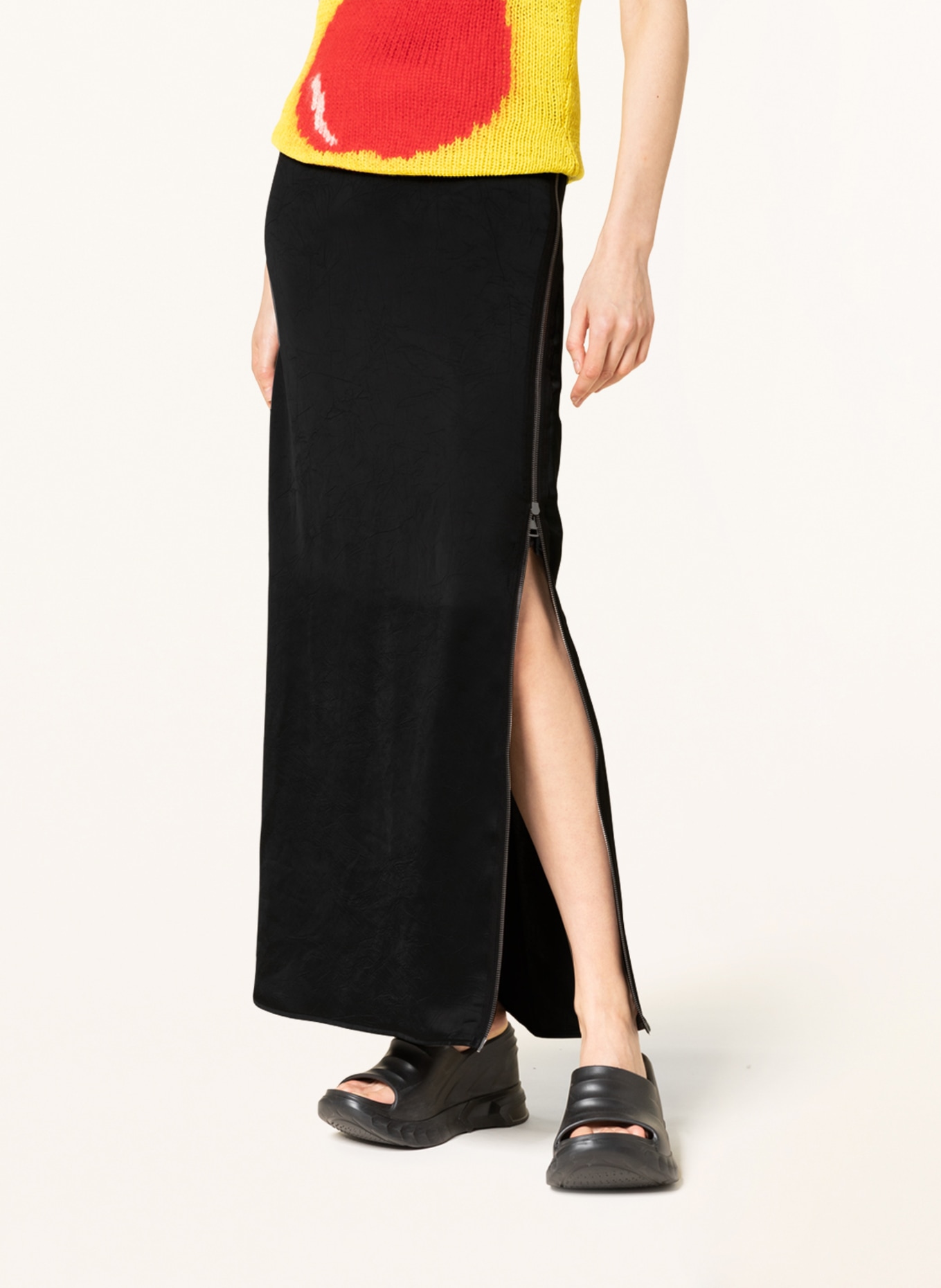 JW ANDERSON Satin skirt, Color: BLACK (Image 4)