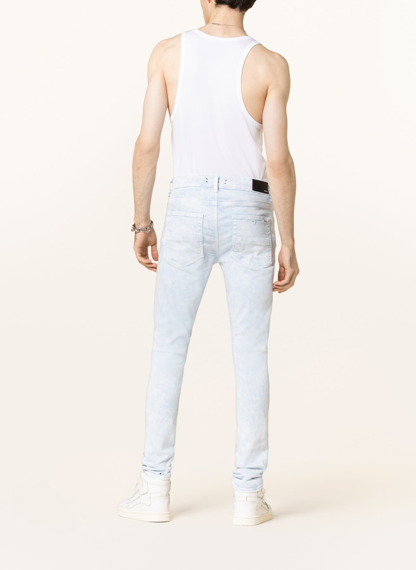 AMIRI Destroyed jeans extra slim fit, Color: 853 BABY BLUE (Image 3)