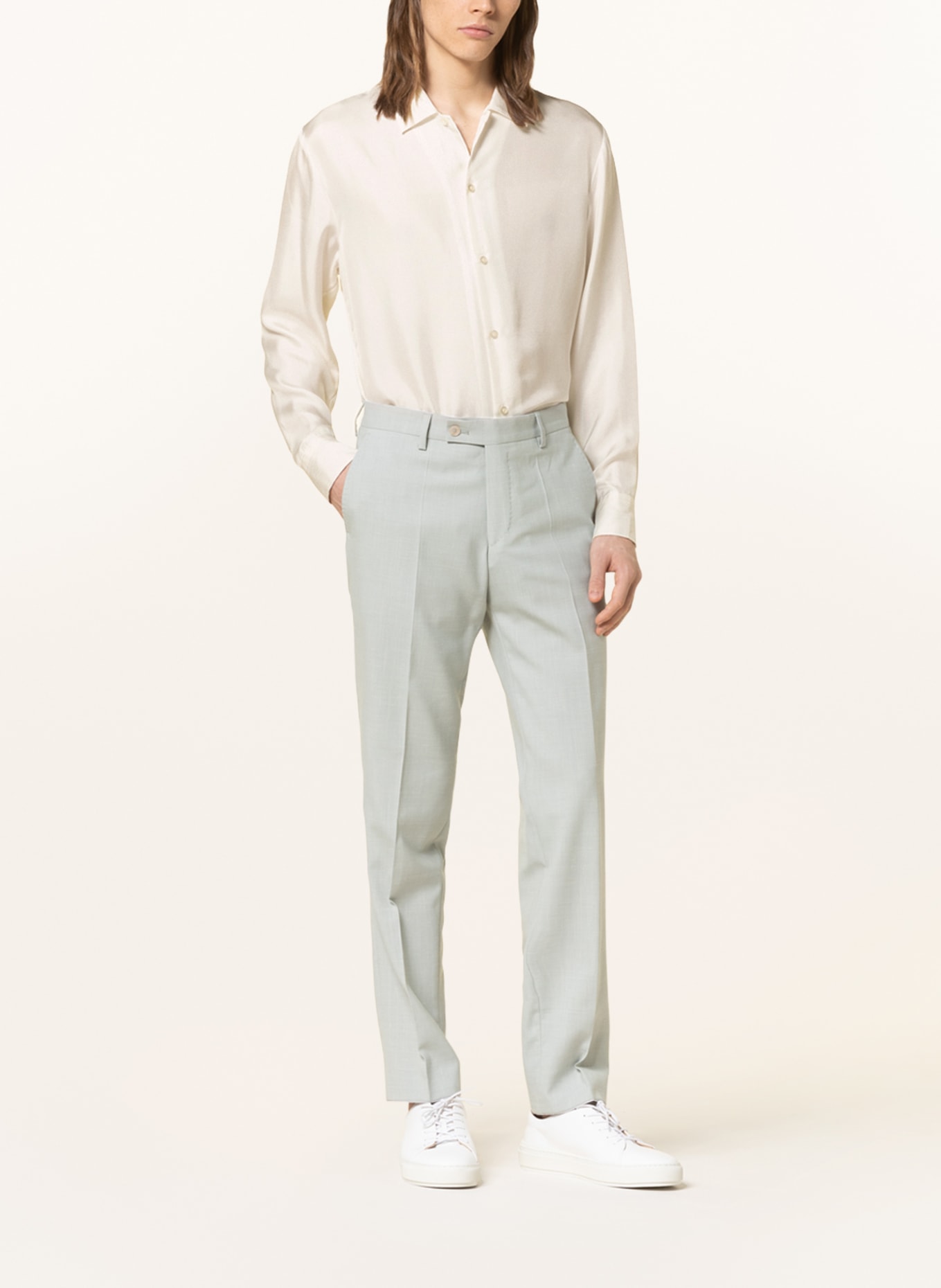 BALDESSARINI Silk shirt comfort fit, Color: ECRU (Image 2)