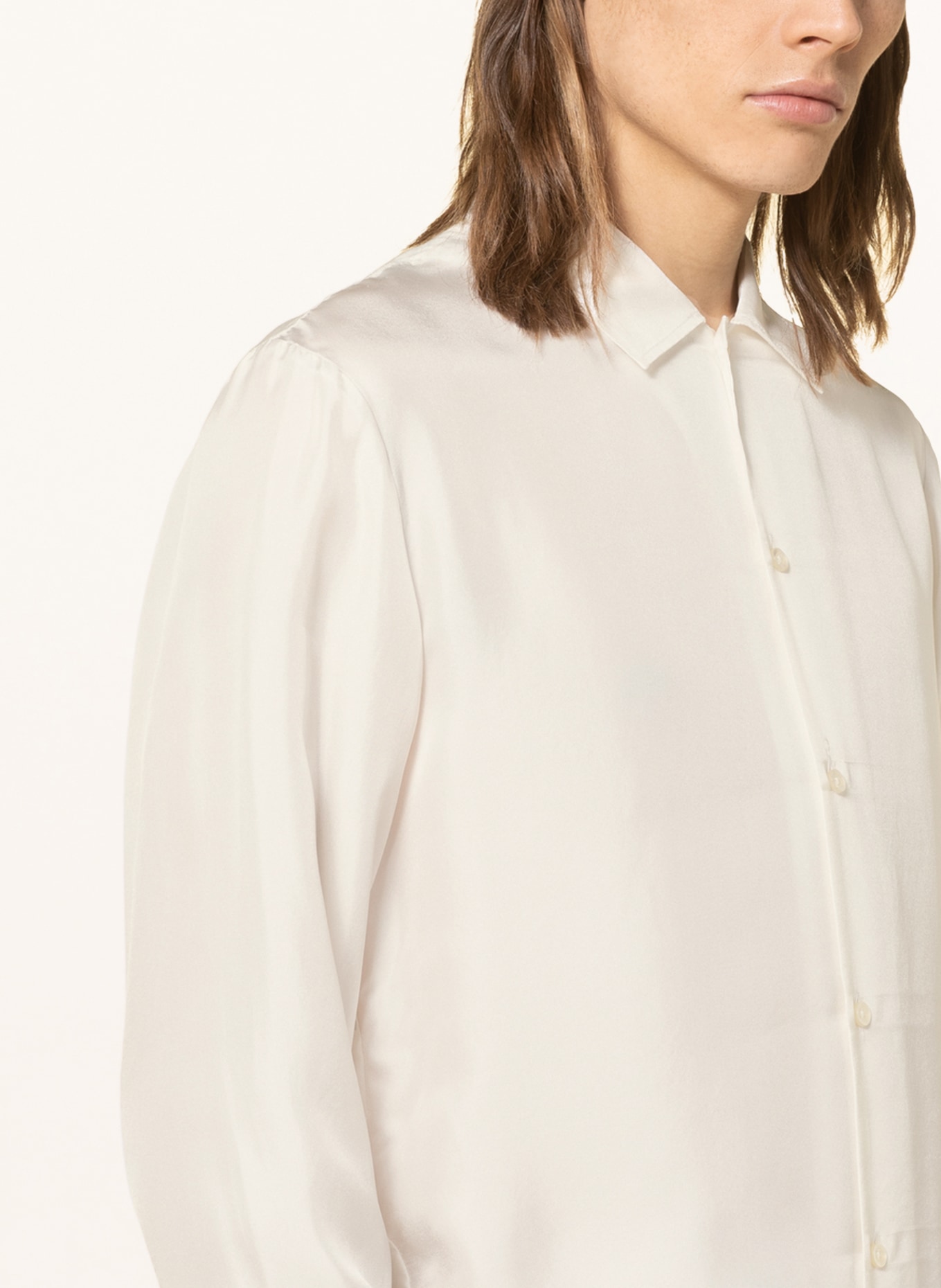 BALDESSARINI Silk shirt comfort fit, Color: ECRU (Image 4)