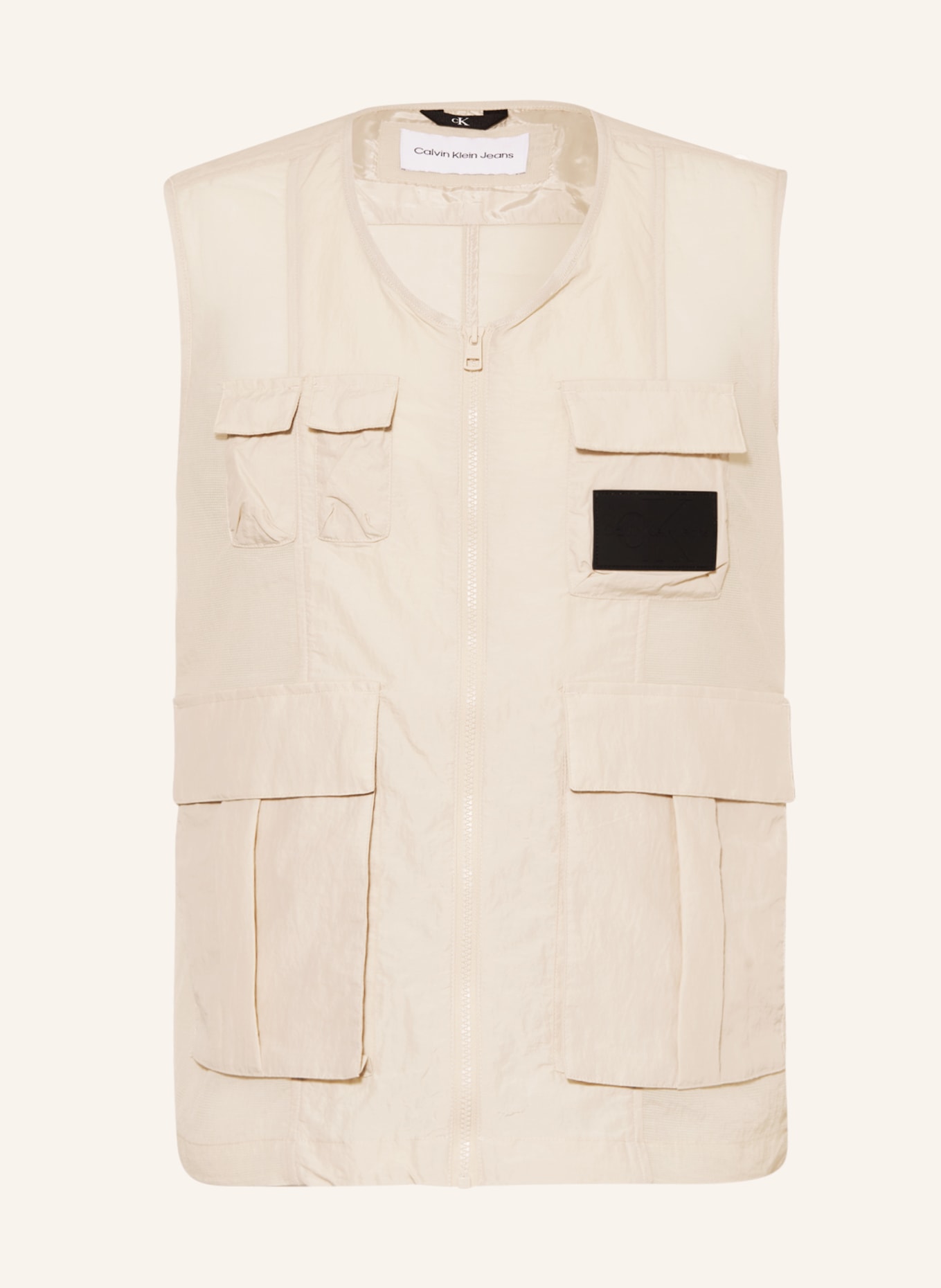 Calvin Klein Jeans Utility vest with mesh, Color: CREAM (Image 1)