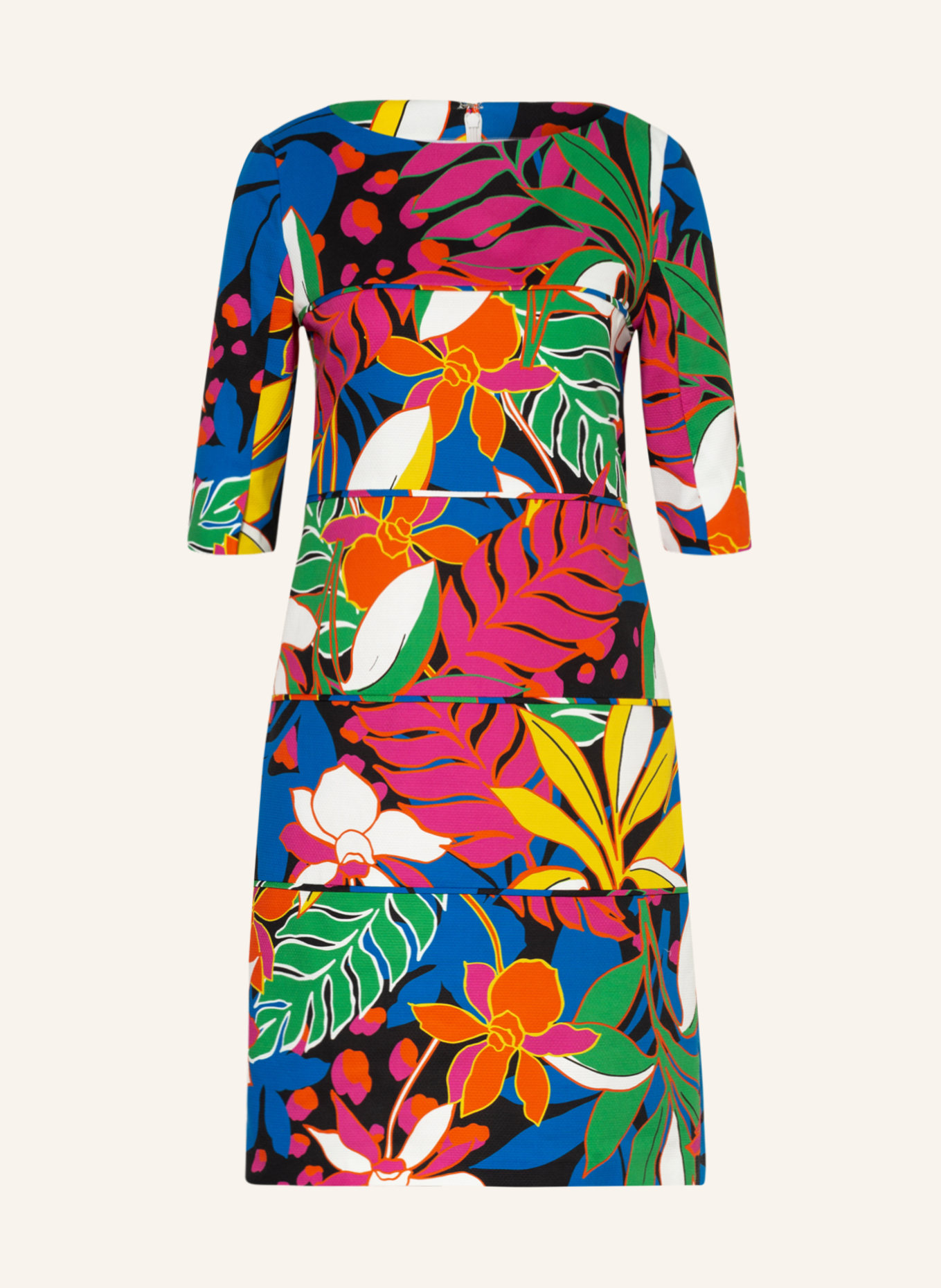 TALBOT RUNHOF Kleid mit 3/4-Arm, Farbe: WEISS/ PINK/ GRÜN (Bild 1)