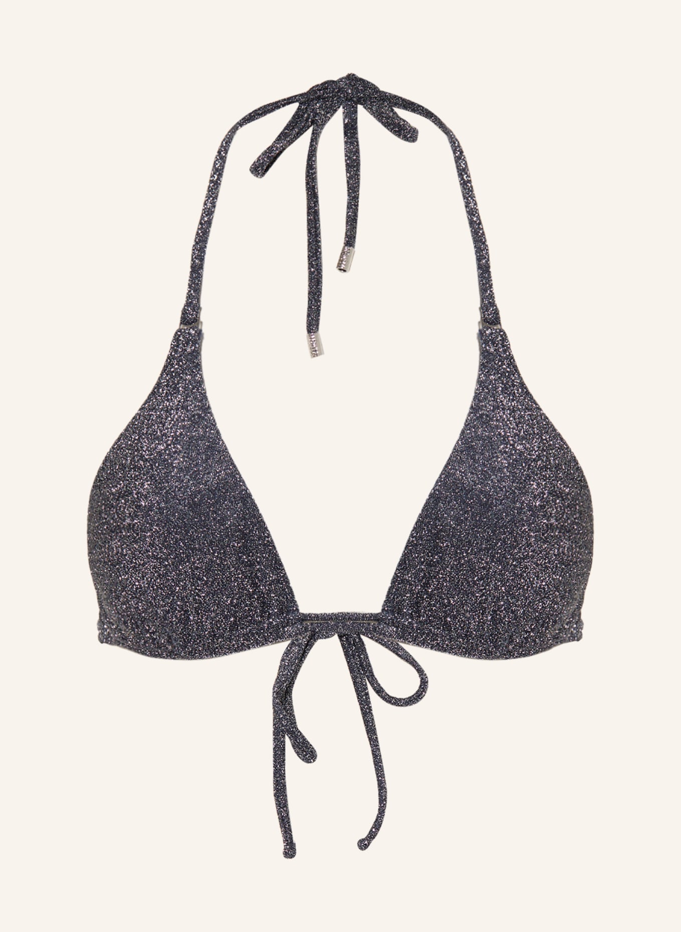 BEACHLIFE Triangel-Bikini-Top SEA GLITTER mit Glanzgarn, Farbe: DUNKELBLAU (Bild 1)