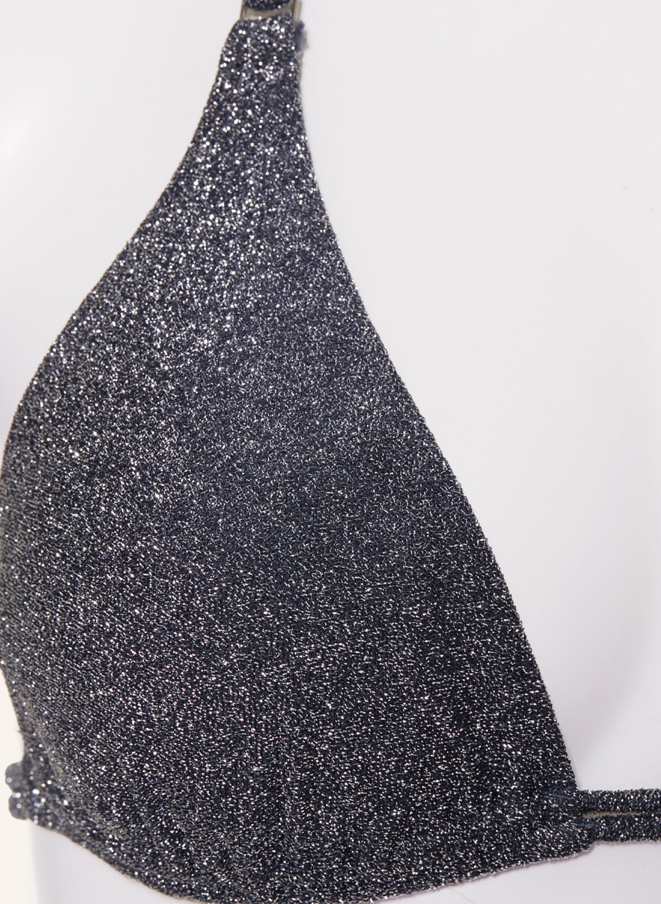 BEACHLIFE Triangle bikini top SEA GLITTER with glitter thread, Color: DARK BLUE (Image 4)