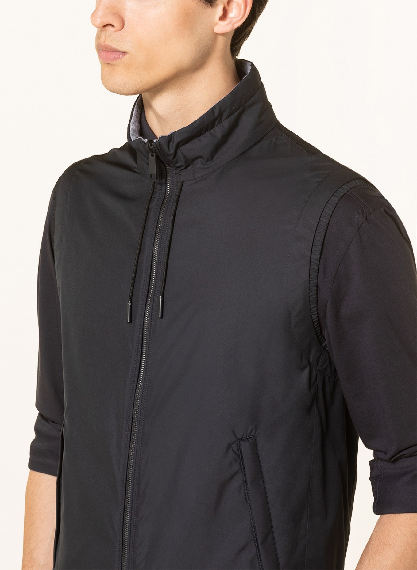 ZEGNA Reversible vest with cashmere, Color: DARK BLUE/ GRAY (Image 6)