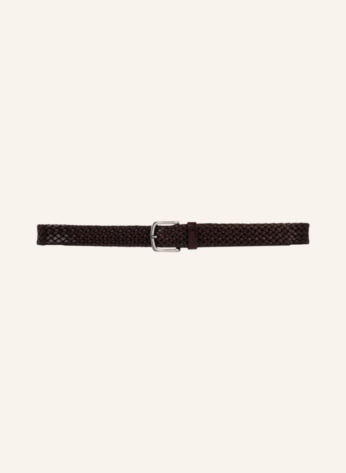 BOSS Braided belt SASH made of leather, Color: DARK BROWN (Image 2)