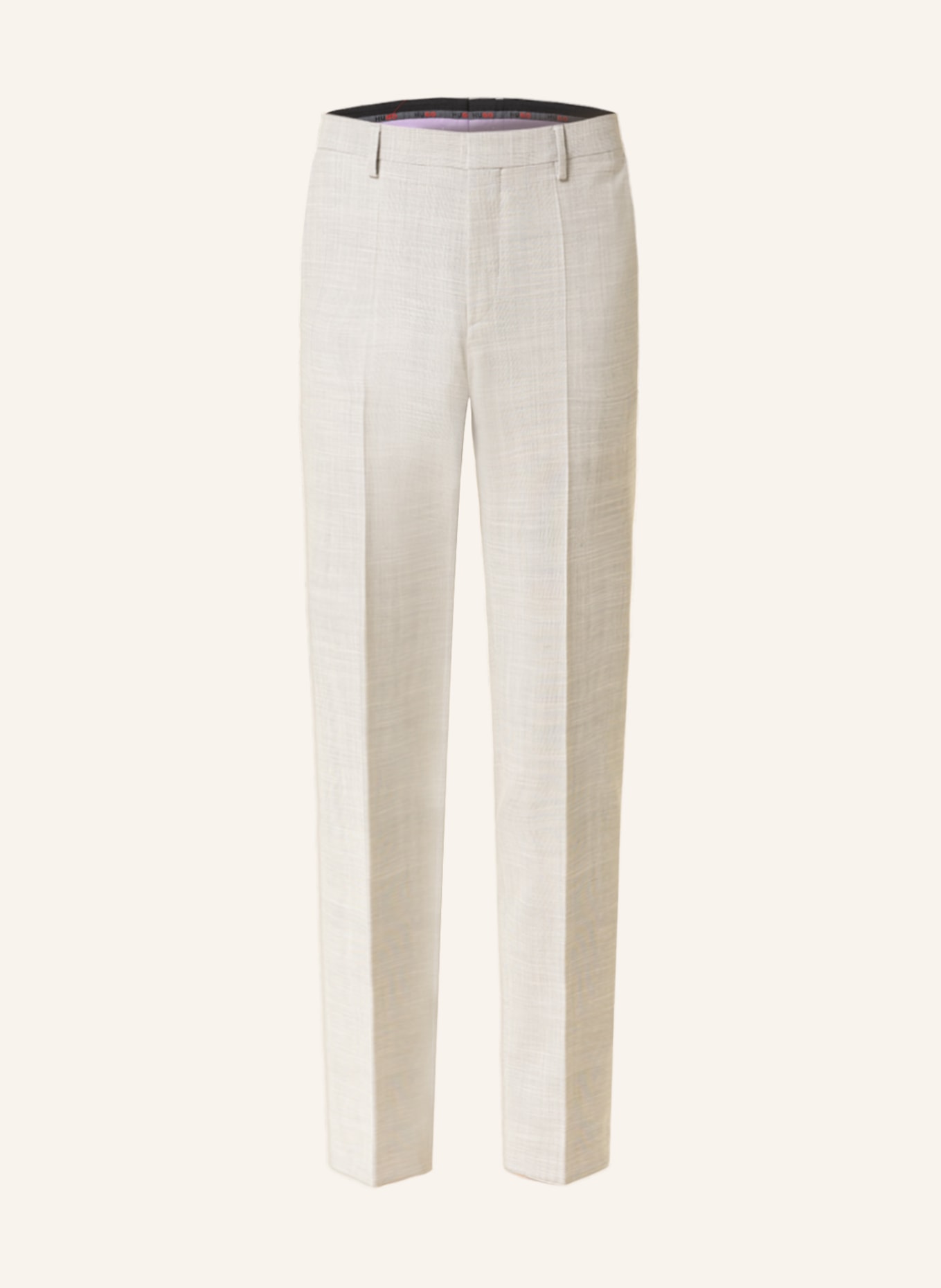 HUGO Spodnie garniturowe GETLIN slim fit, Kolor: JASNOCZARY/ KREMOWY (Obrazek 1)