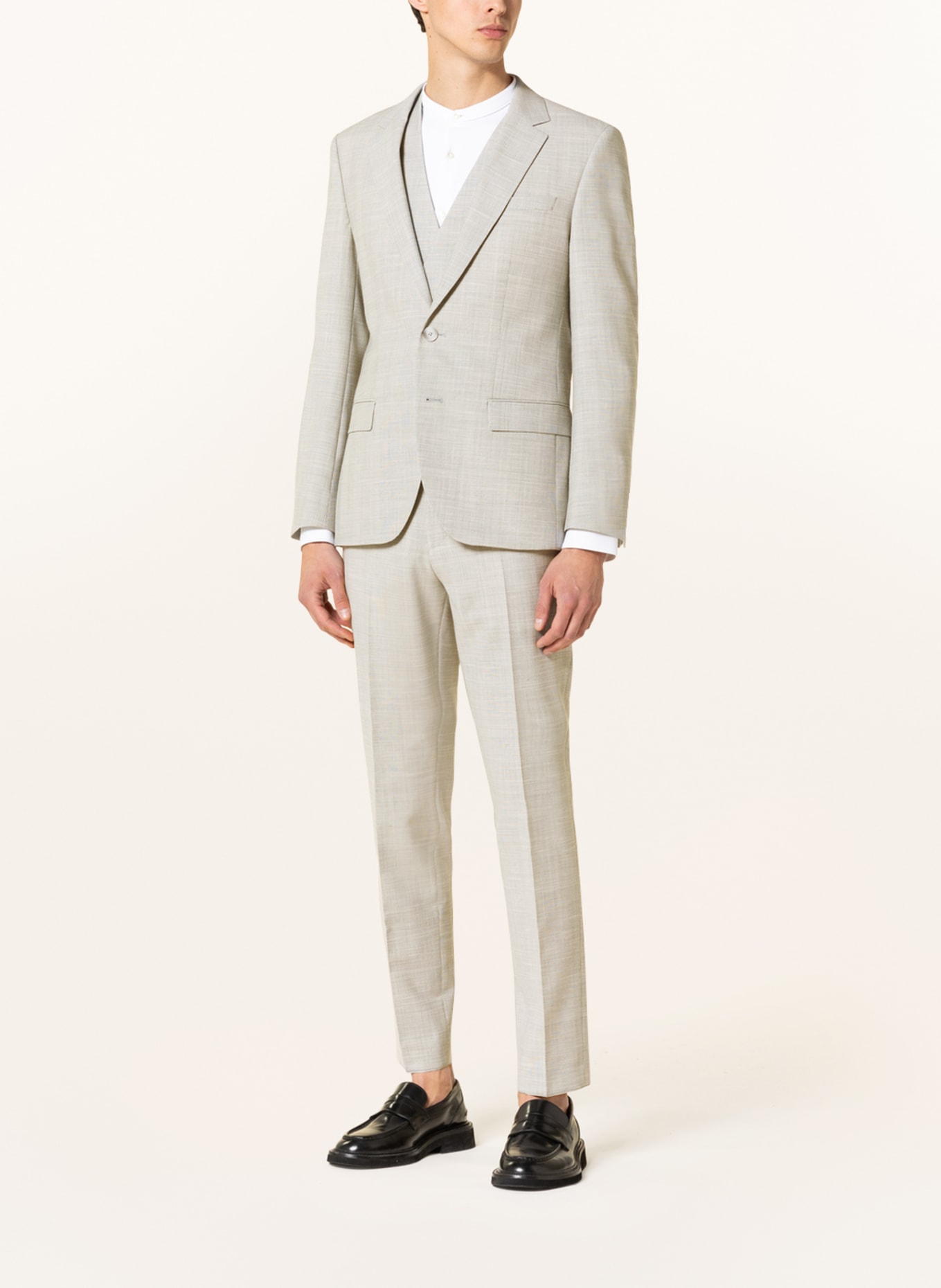 HUGO Suit trousers GETLIN slim fit, Color: LIGHT GRAY/ CREAM (Image 2)