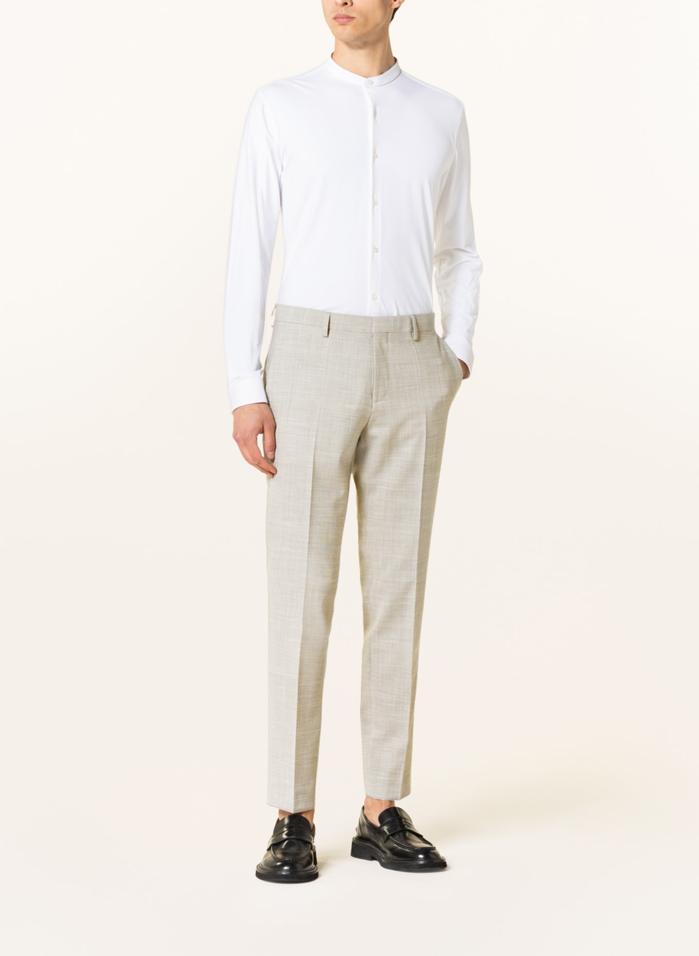 HUGO Suit trousers GETLIN slim fit, Color: LIGHT GRAY/ CREAM (Image 3)