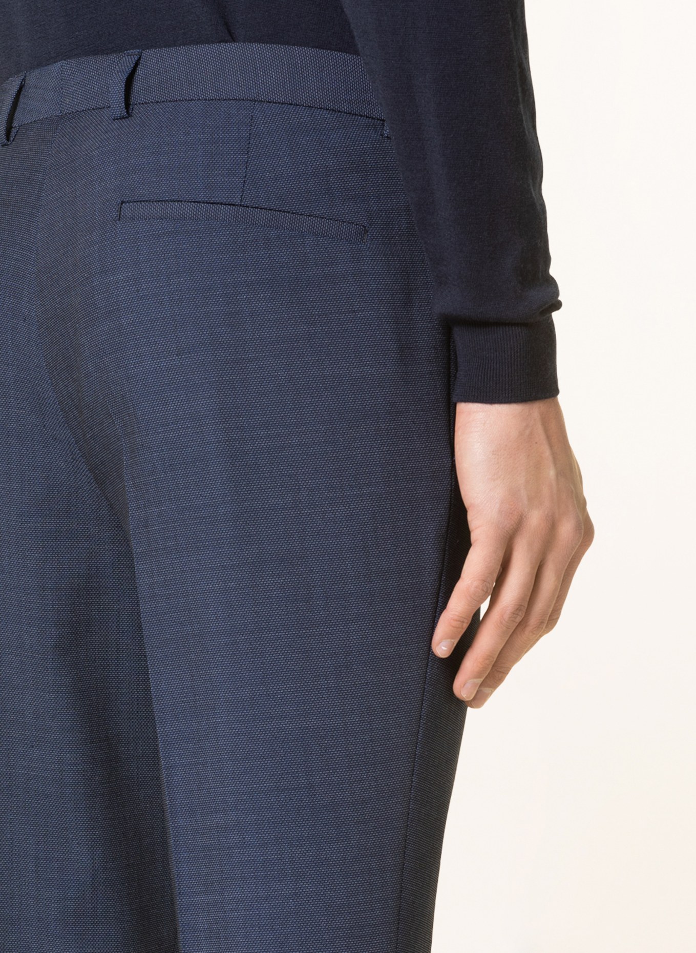 HUGO Oblekové kalhoty HESTEN Extra Slim Fit, Barva: TMAVĚ MODRÁ (Obrázek 6)