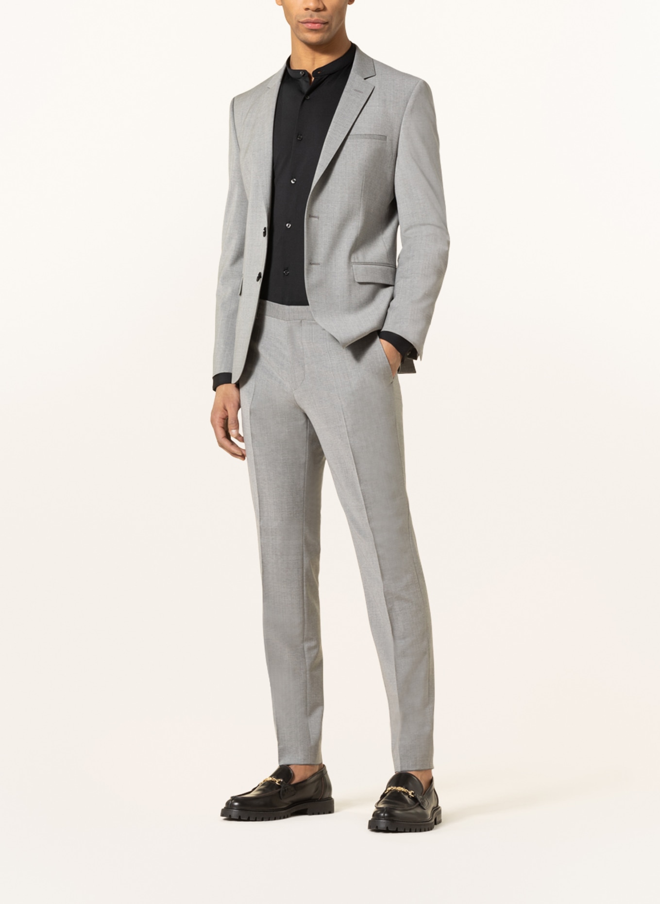 HUGO Suit trousers HESTEN extra slim fit, Color: 021 DARK GREY (Image 2)