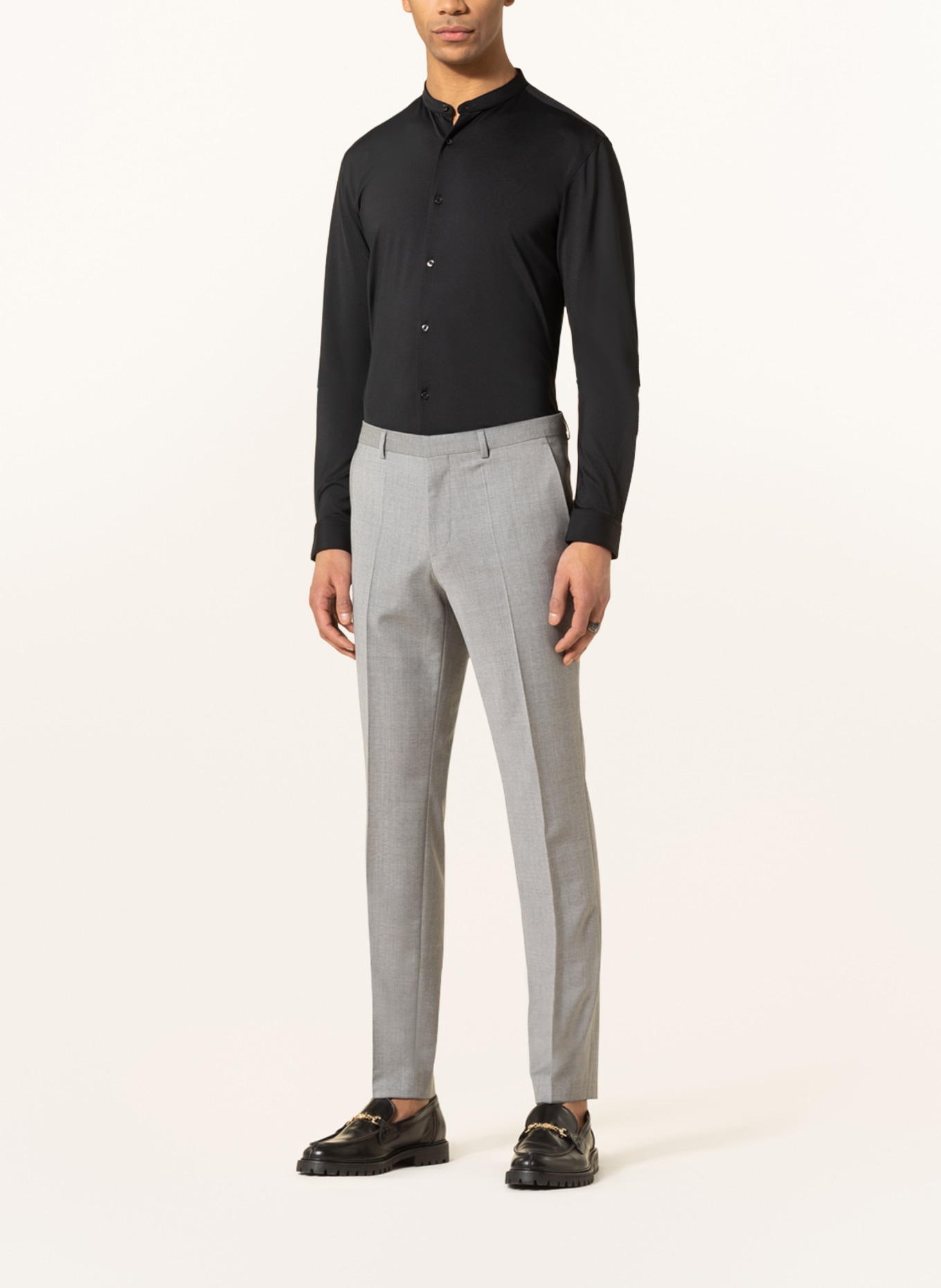 HUGO Spodnie garniturowe HESTEN extra slim fit, Kolor: 021 DARK GREY (Obrazek 3)