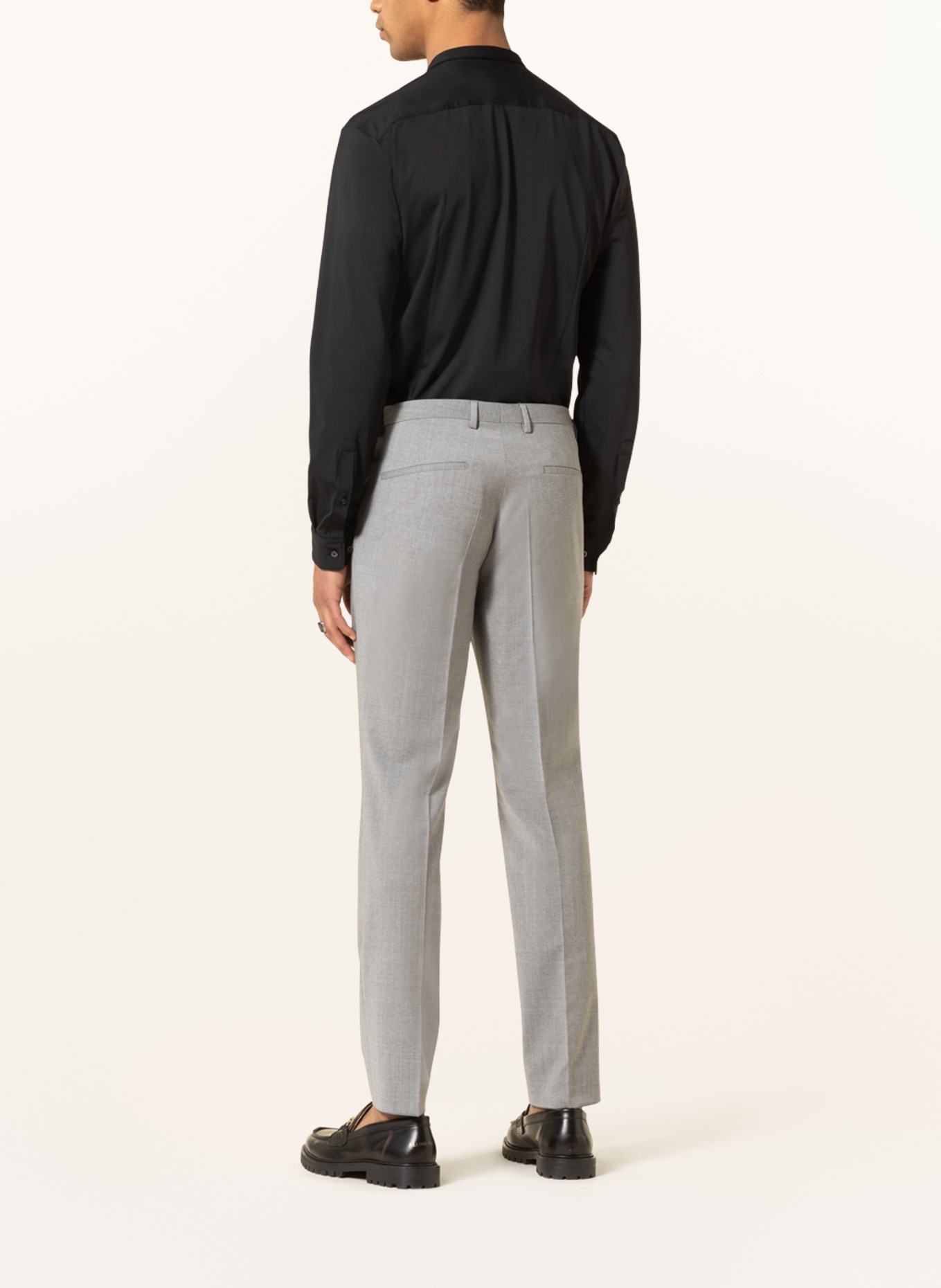 HUGO Spodnie garniturowe HESTEN extra slim fit, Kolor: 021 DARK GREY (Obrazek 4)