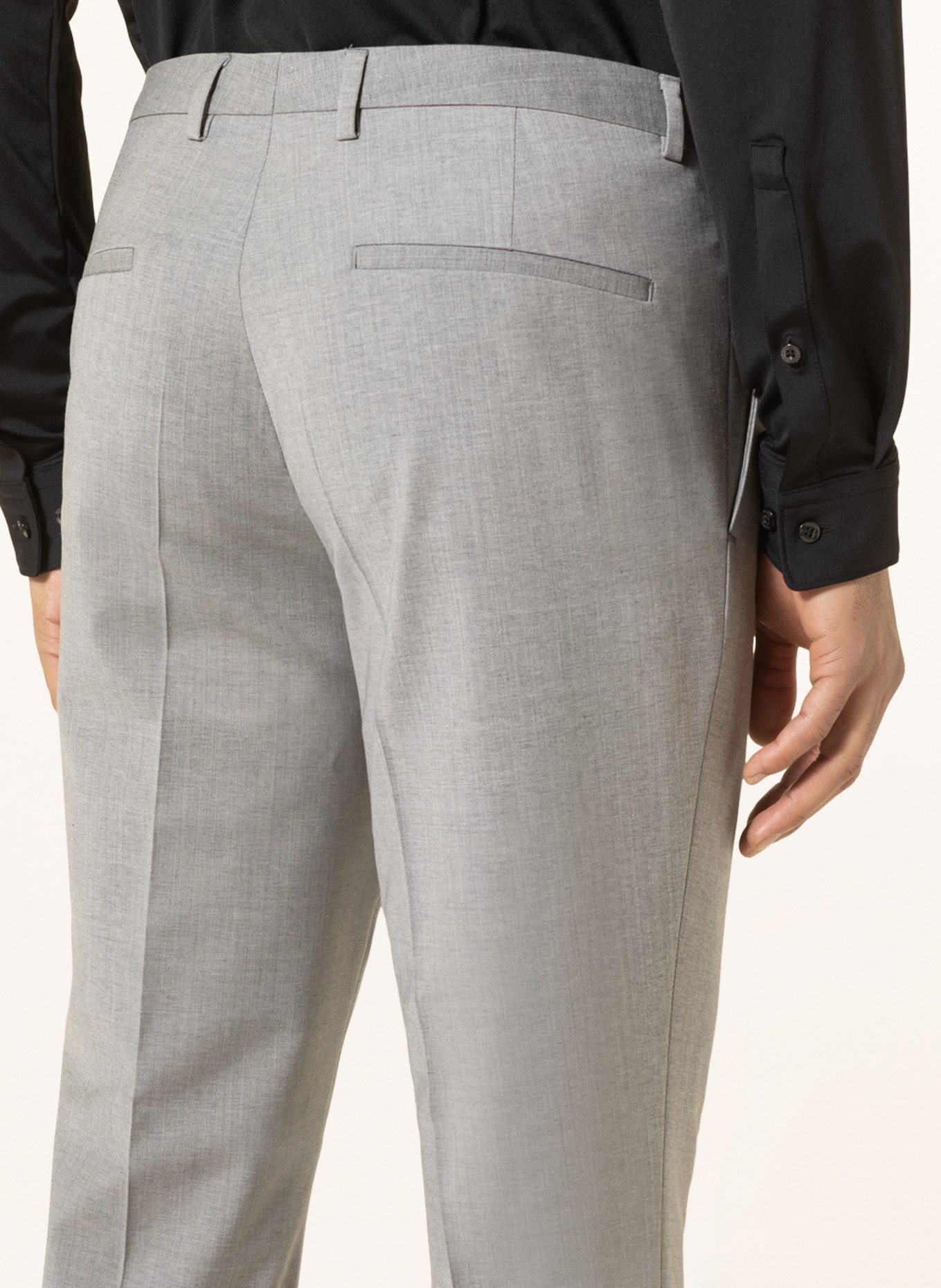 HUGO Spodnie garniturowe HESTEN extra slim fit, Kolor: 021 DARK GREY (Obrazek 6)