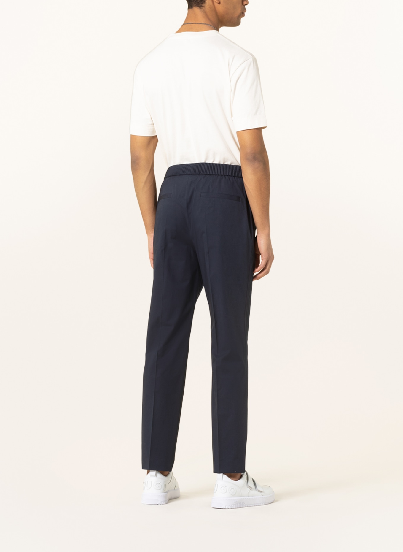 HUGO Spodnie HOWIE w stylu dresowym extra slim fit, Kolor: GRANATOWY (Obrazek 3)
