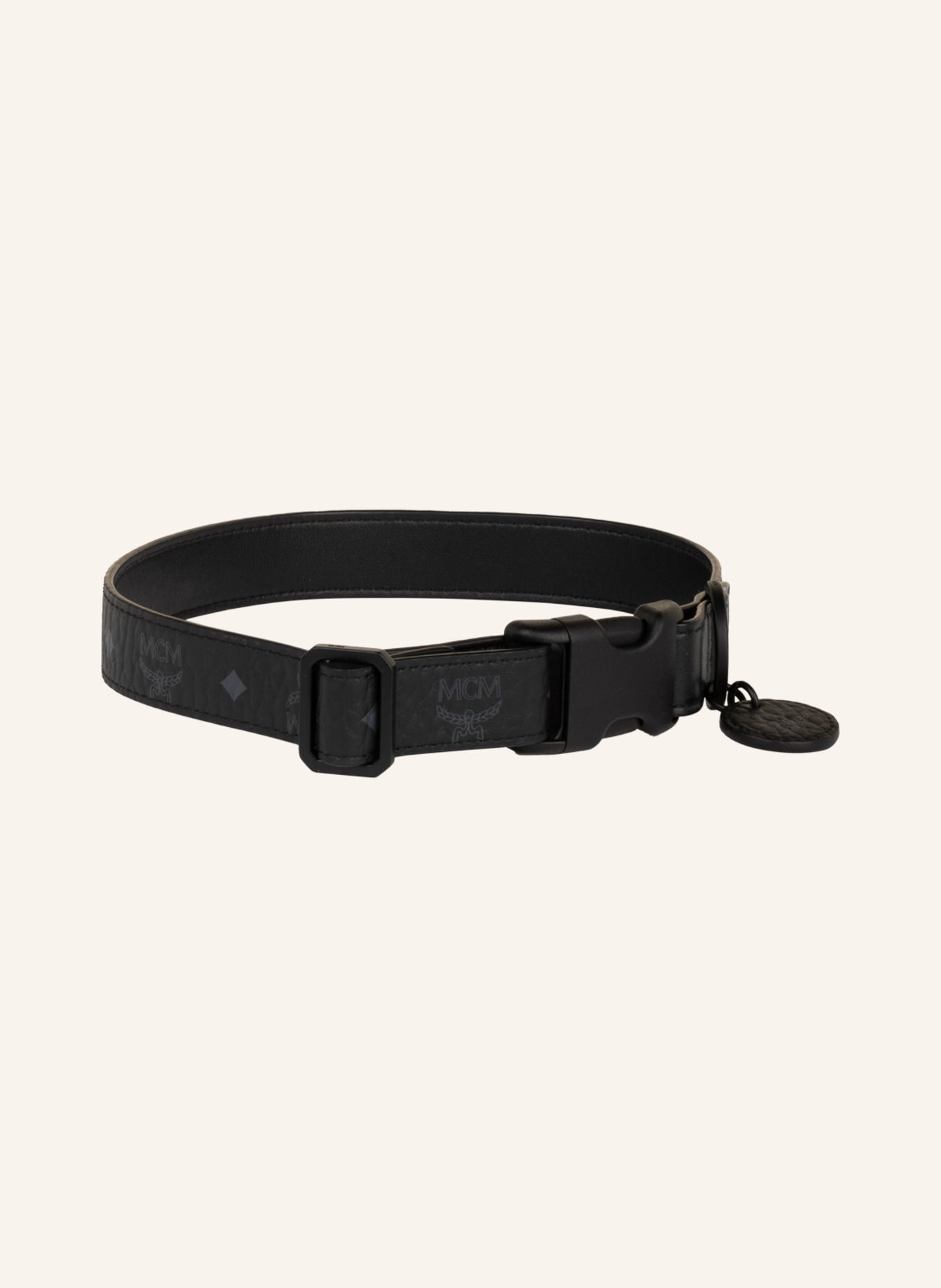 MCM Dog collar VISETOS L, Color: BLACK (Image 1)