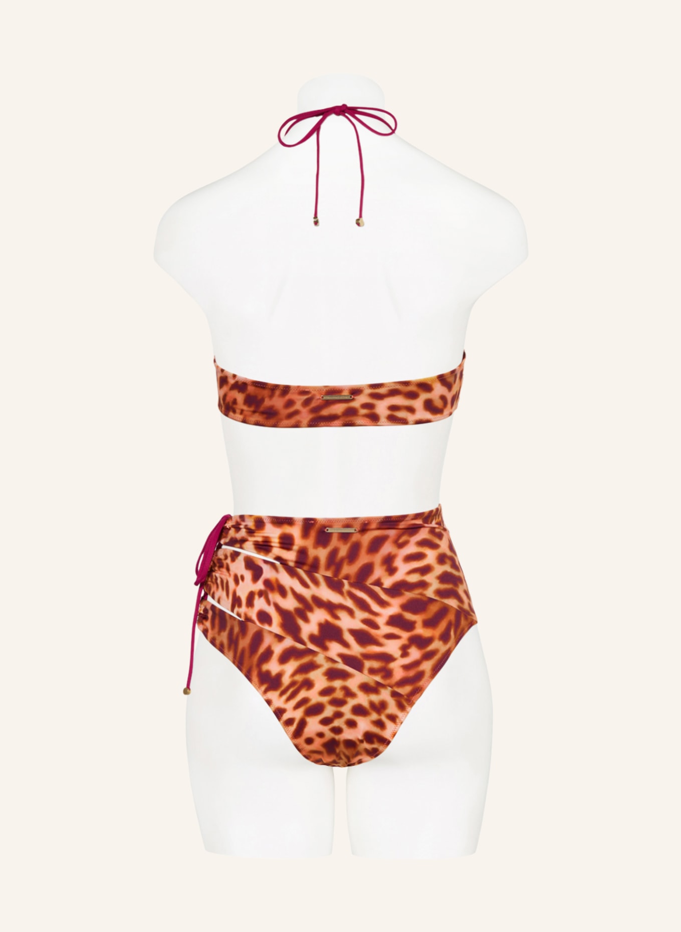 STELLA McCARTNEY SWIMWEAR Triangle bikini top, Color: BROWN/ PINK/ PURPLE (Image 3)