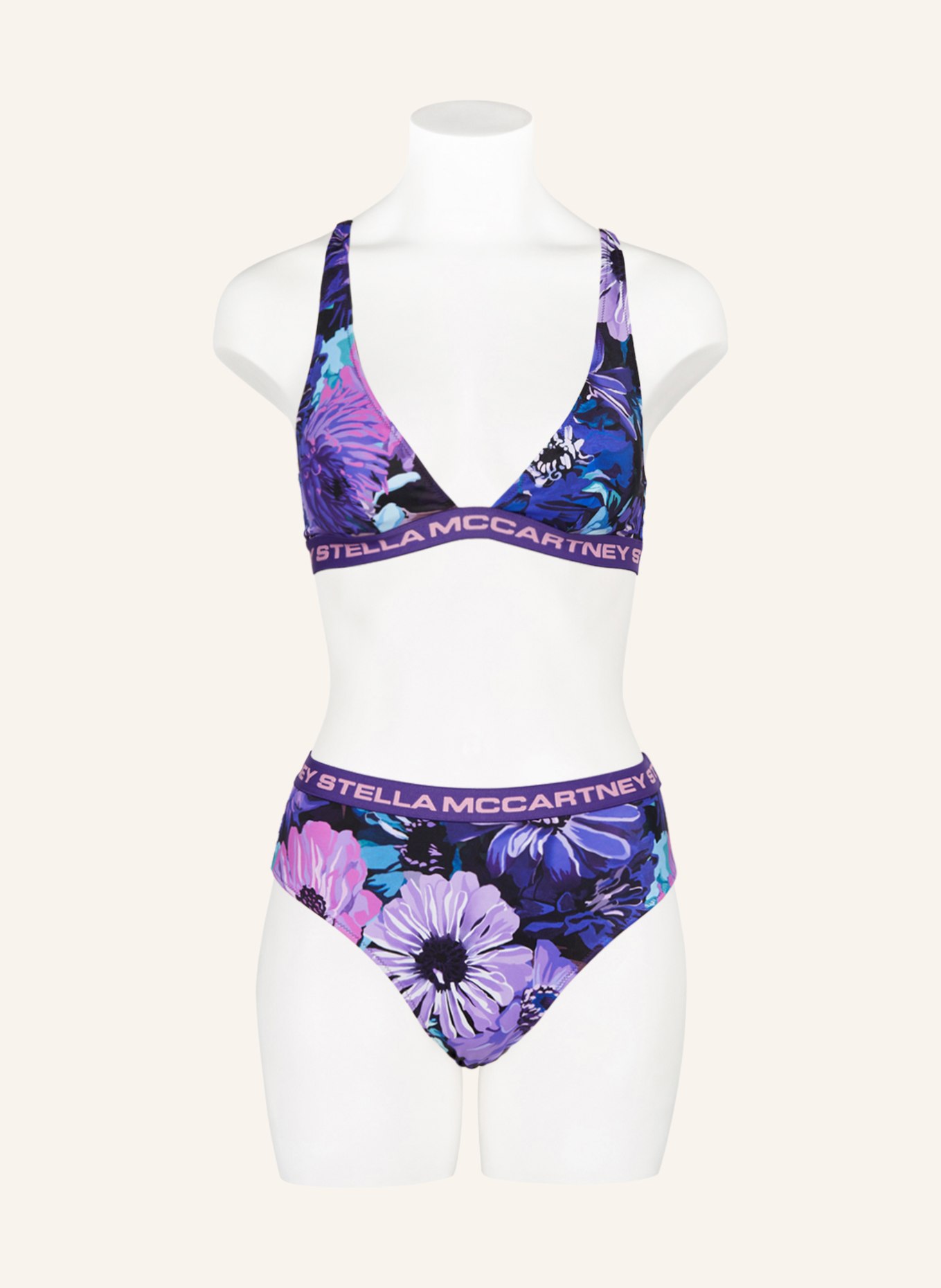 STELLA McCARTNEY SWIMWEAR High waist bikini bottoms, Color: PURPLE/ BLUE/ PINK (Image 2)