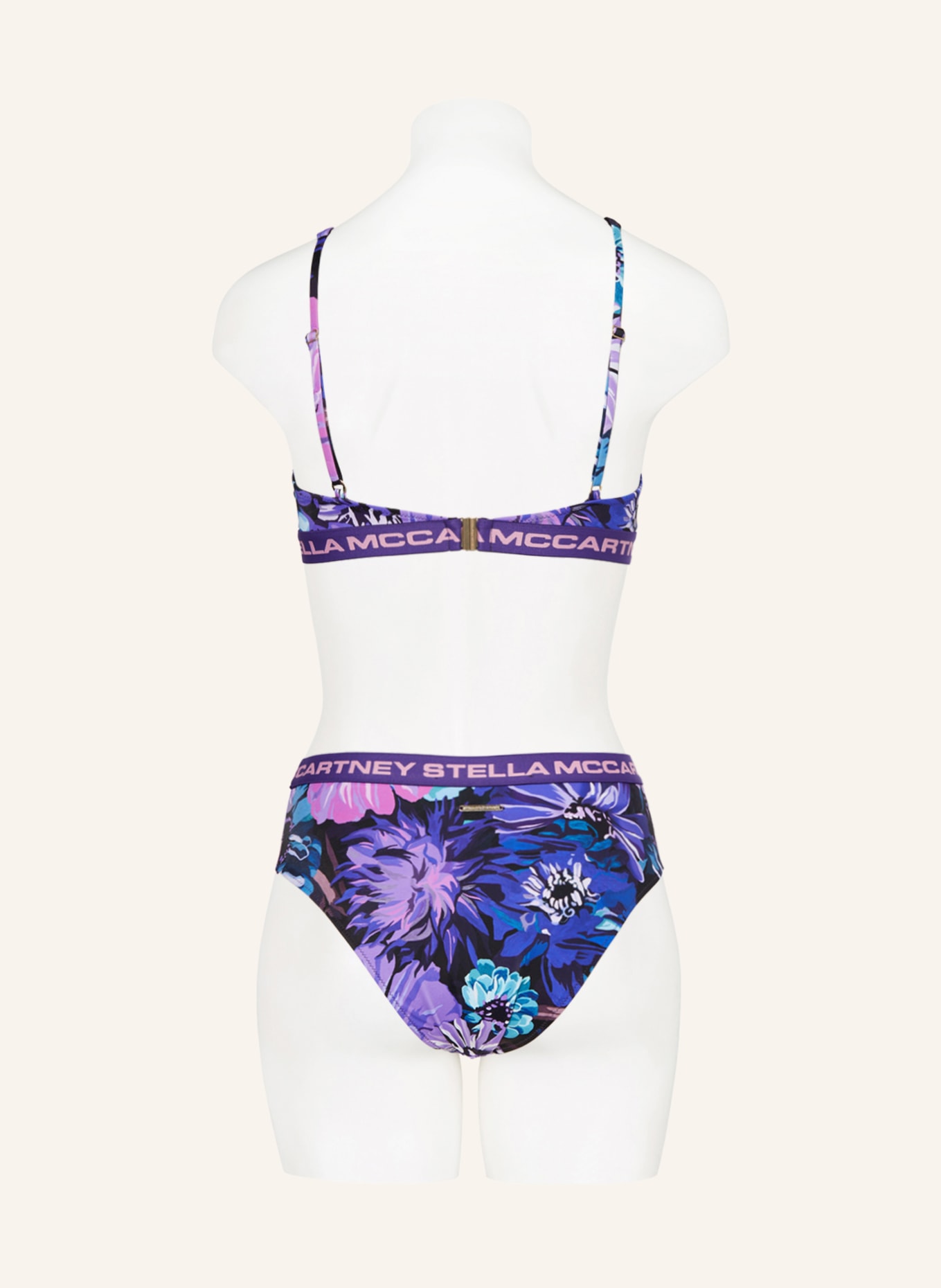 STELLA McCARTNEY SWIMWEAR High waist bikini bottoms, Color: PURPLE/ BLUE/ PINK (Image 3)