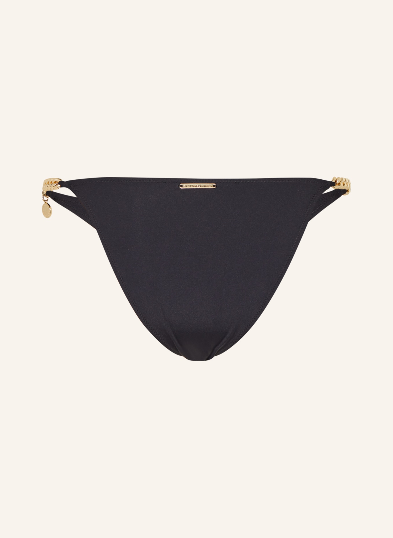 STELLA McCARTNEY SWIMWEAR Brazilian bikini bottoms FALABELLA, Color: BLACK (Image 2)
