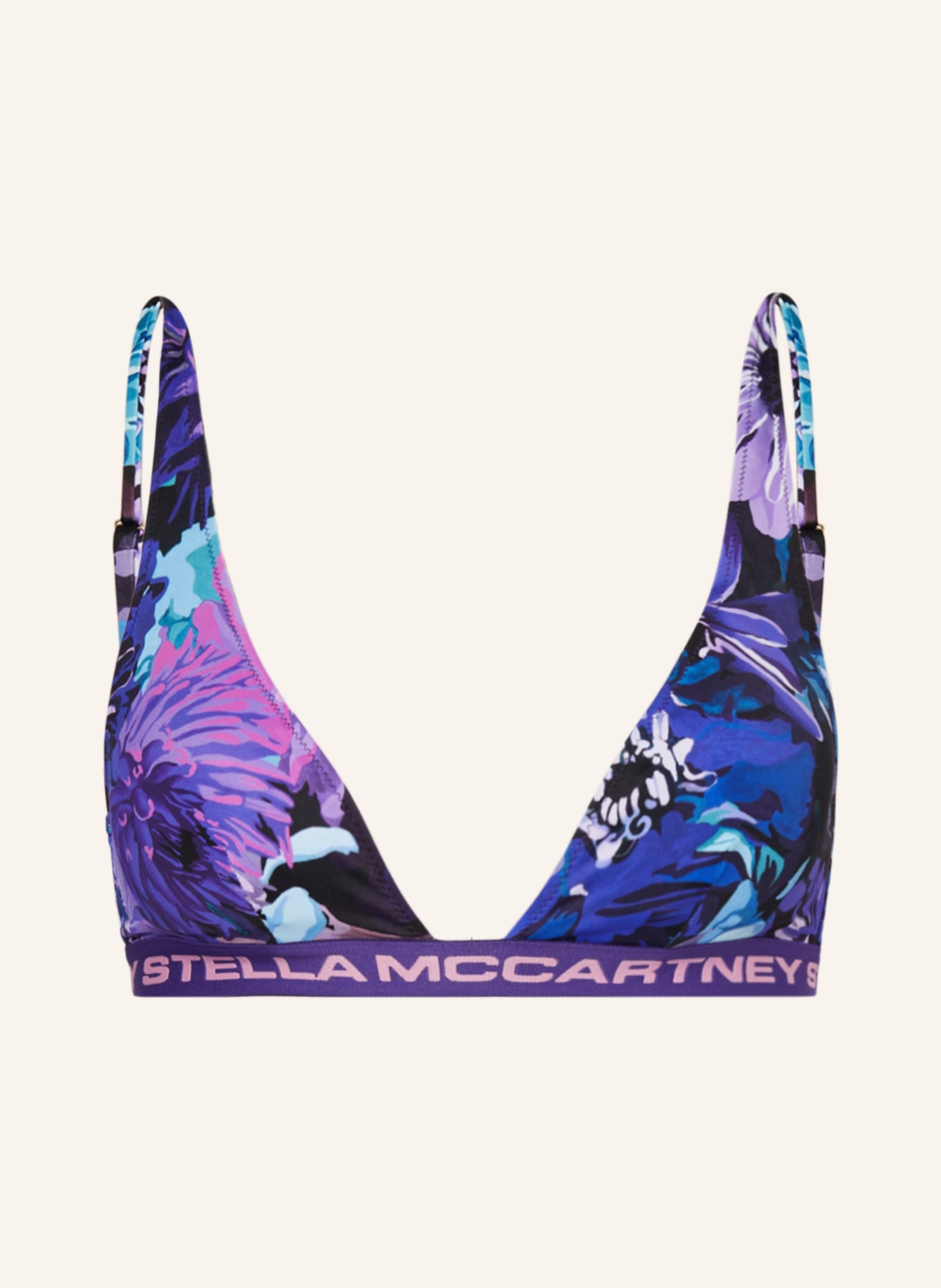 STELLA McCARTNEY SWIMWEAR Bralette bikini top, Color: PURPLE/ BLUE/ PINK (Image 1)