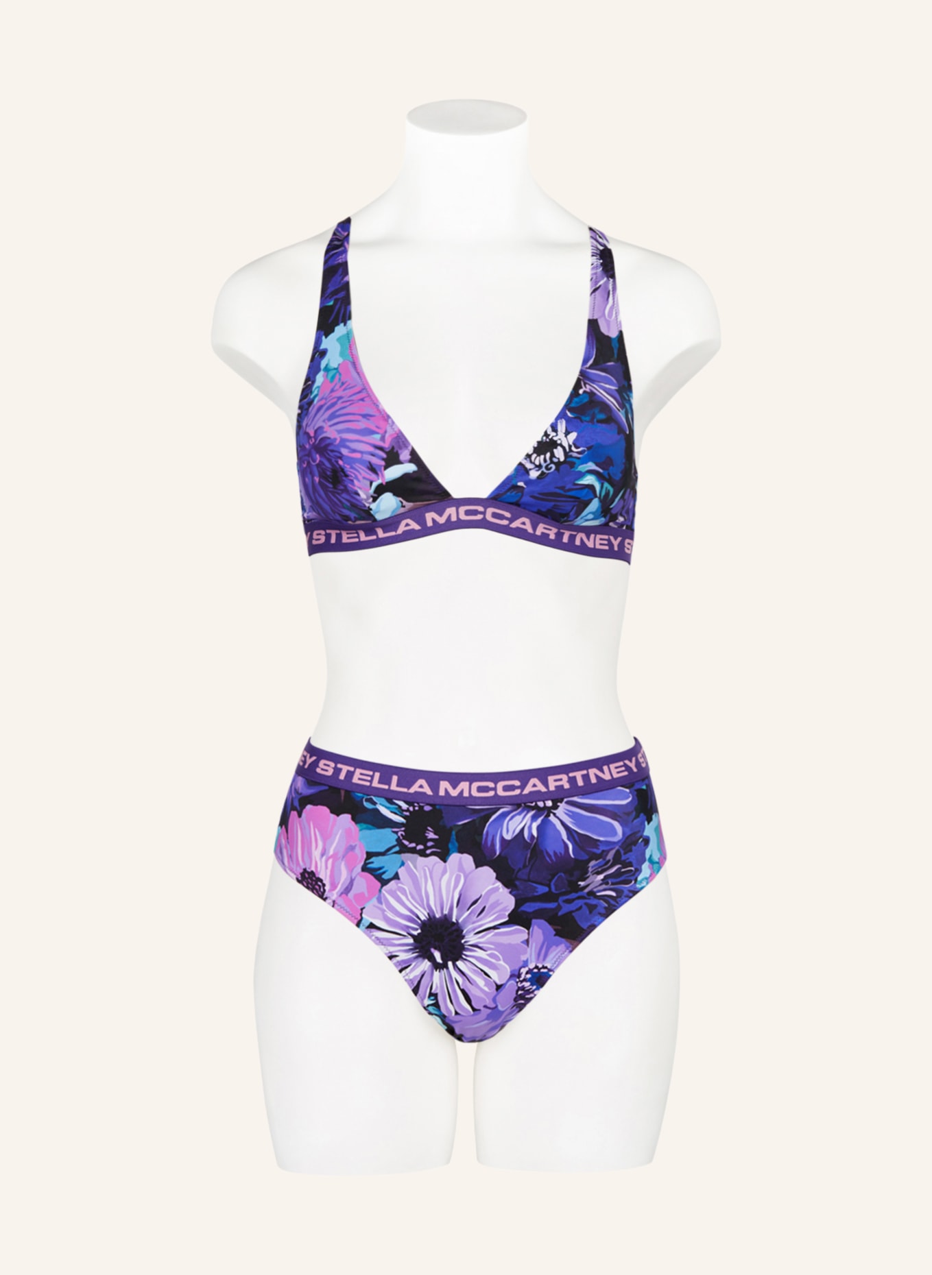 STELLA McCARTNEY SWIMWEAR Bralette-Bikini-Top, Farbe: LILA/ BLAU/ PINK (Bild 2)