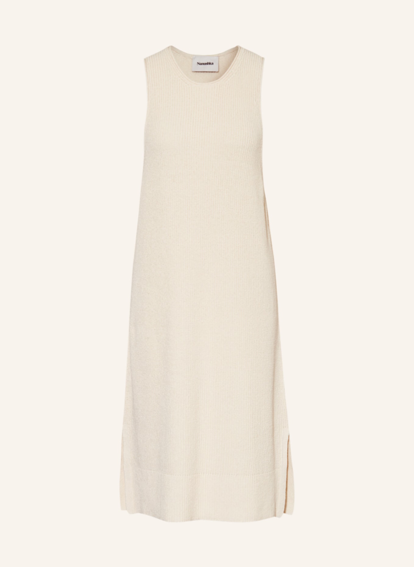 Nanushka Sukienka z dzianiny ZENO, Kolor: KREMOWY (Obrazek 1)