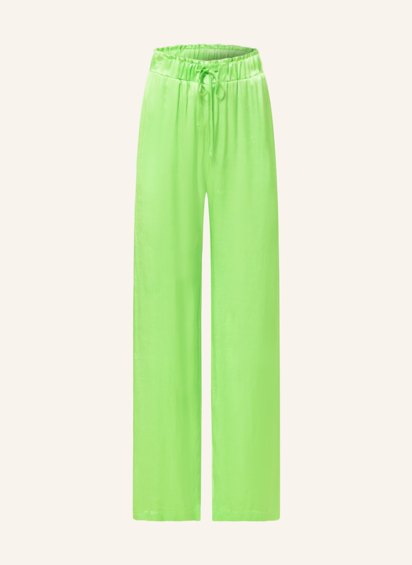 MRS & HUGS Satin trousers, Color: NEON GREEN (Image 1)