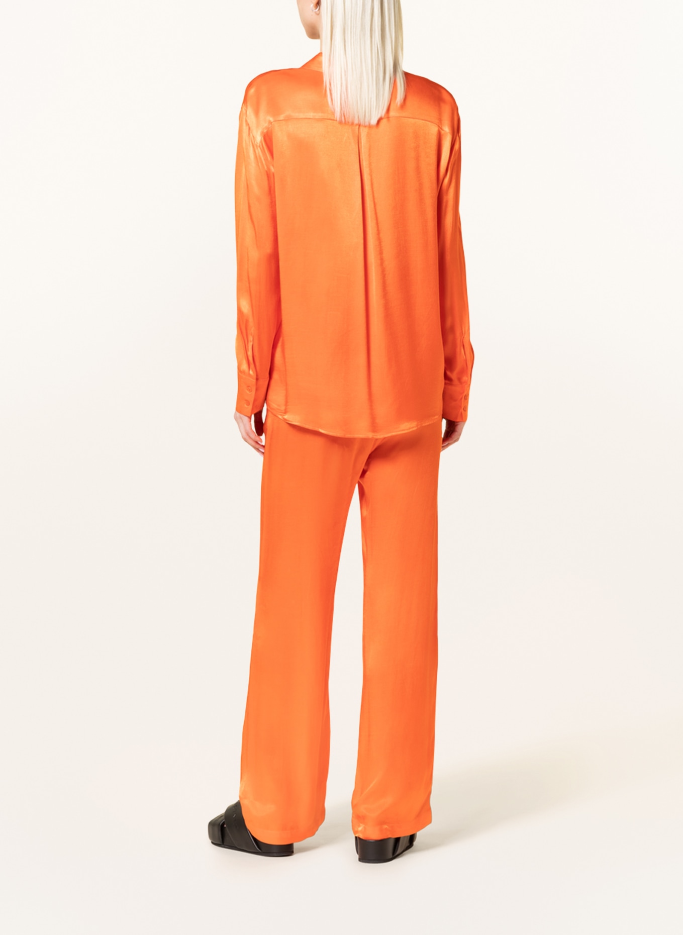 MRS & HUGS Satin trousers, Color: ORANGE (Image 3)