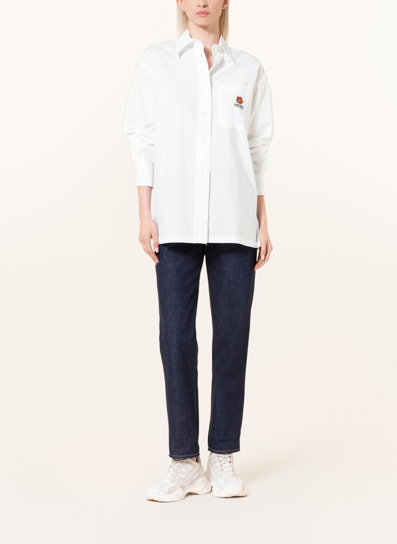 KENZO Oversized shirt blouse, Color: WHITE (Image 2)