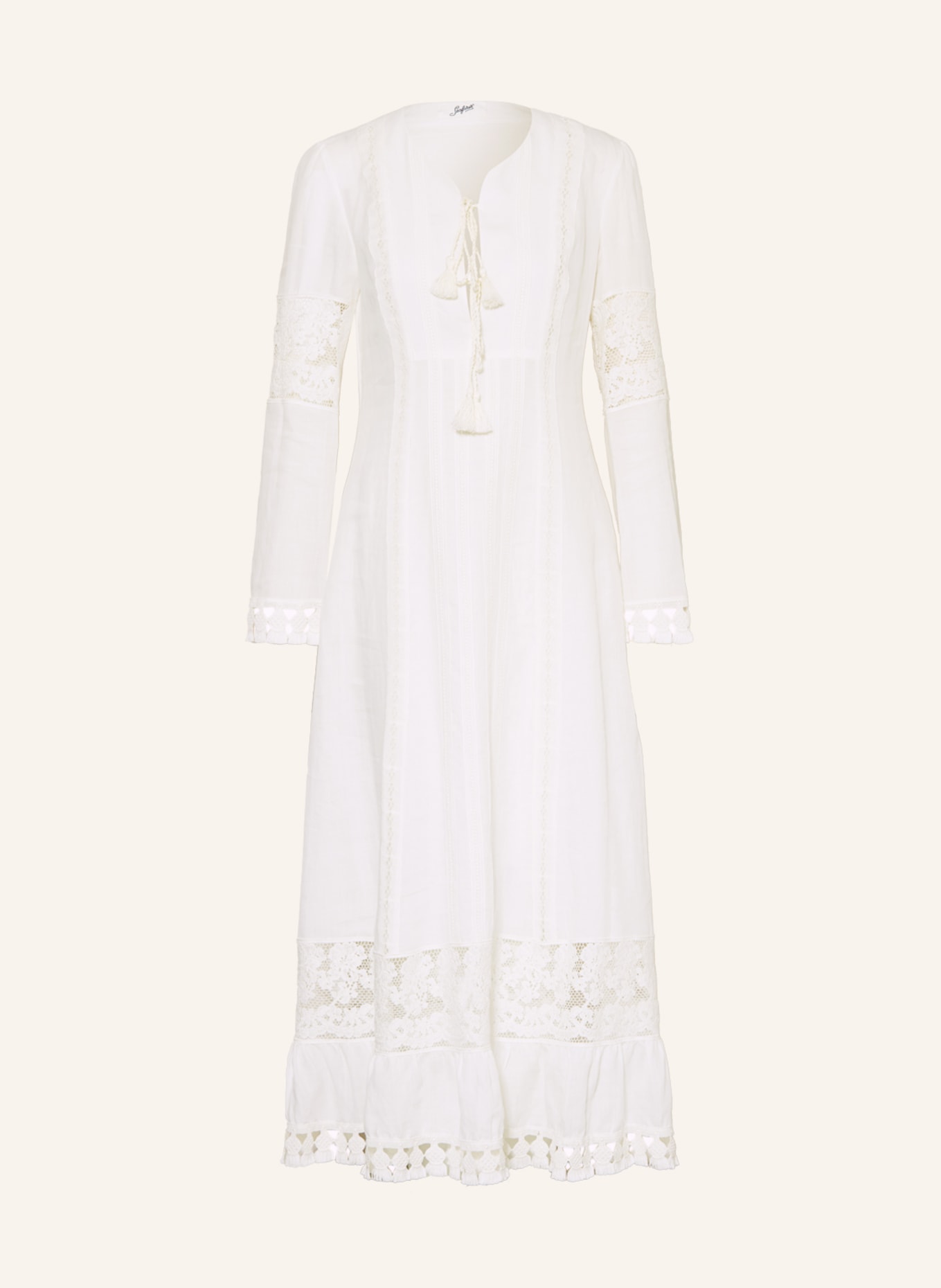 Seafarer Dress with lace, Color: WHITE (Image 1)