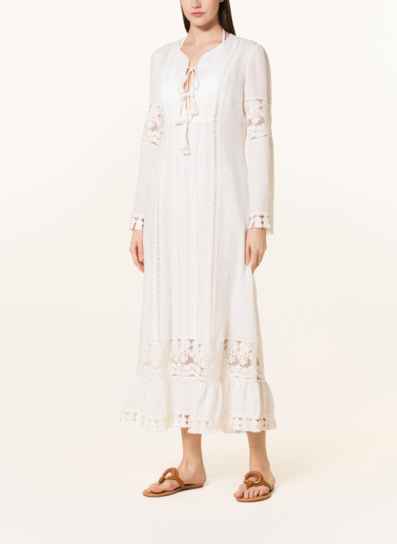 Seafarer Dress with lace, Color: WHITE (Image 2)