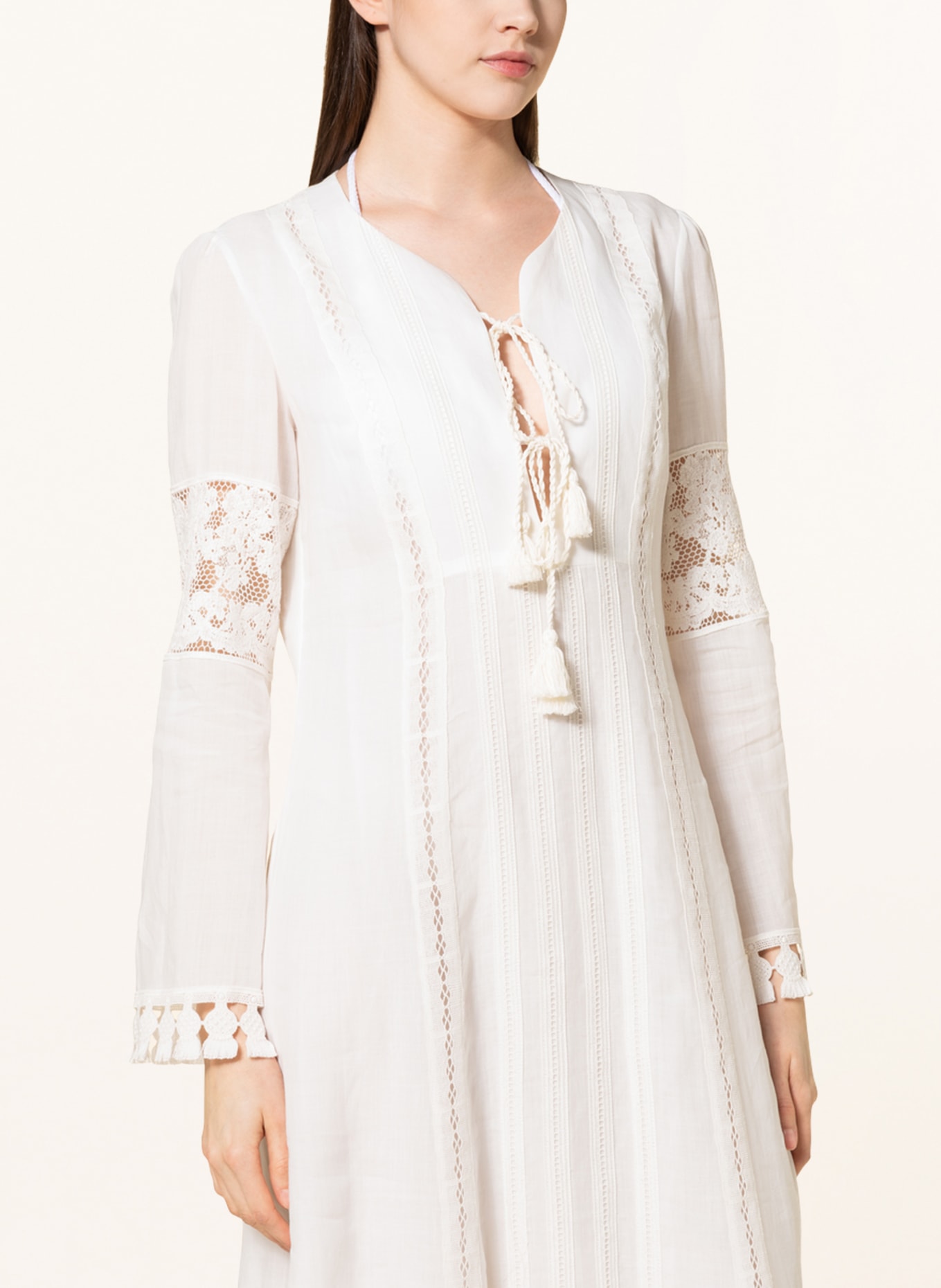 Seafarer Dress with lace, Color: WHITE (Image 4)