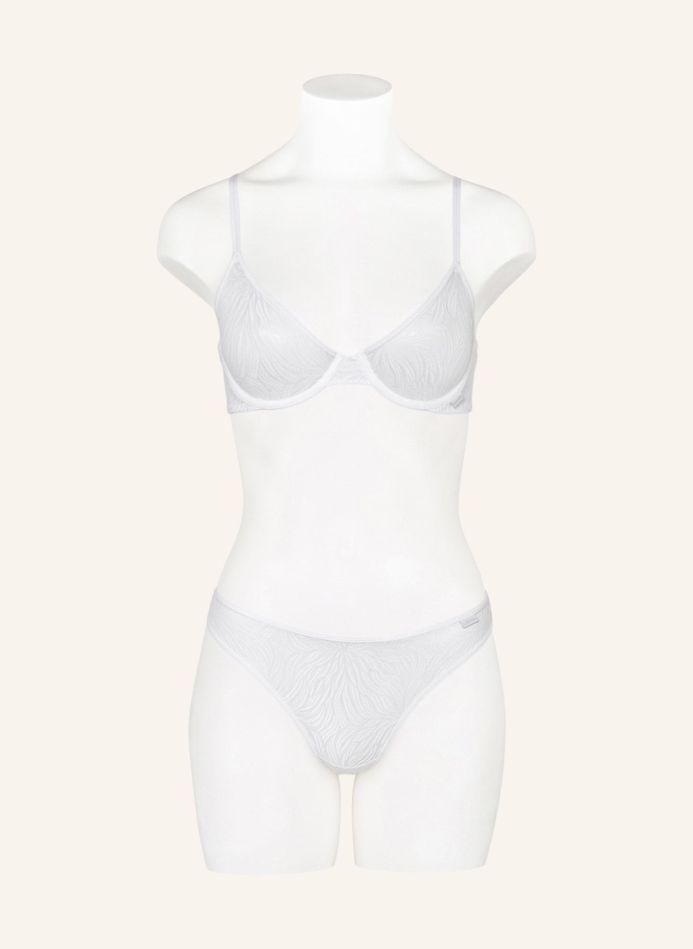 Calvin Klein Thong SHEER MARQUISETT, Color: WHITE (Image 2)