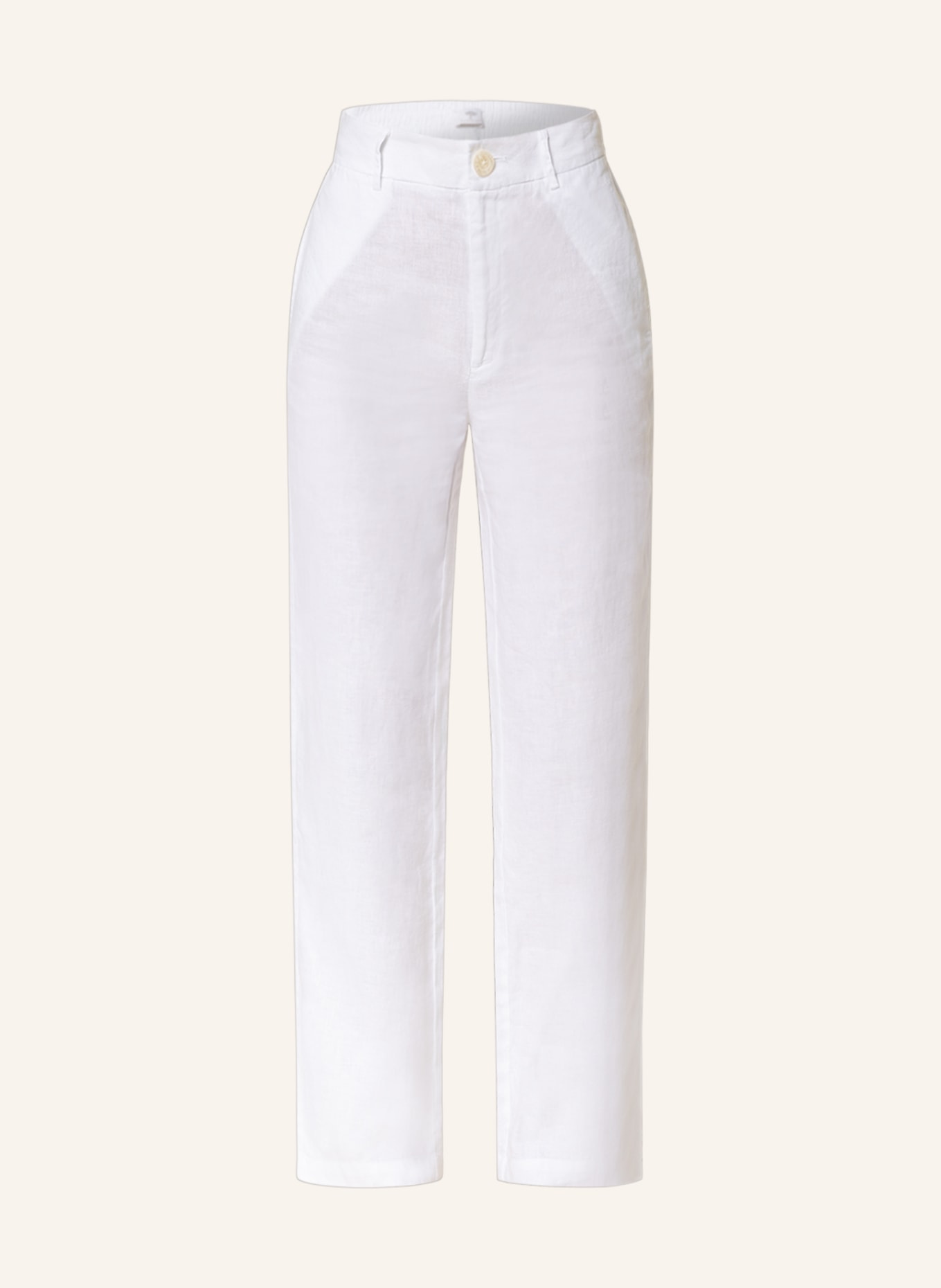 FYNCH-HATTON Wide leg trousers made of linen, Color: WHITE (Image 1)
