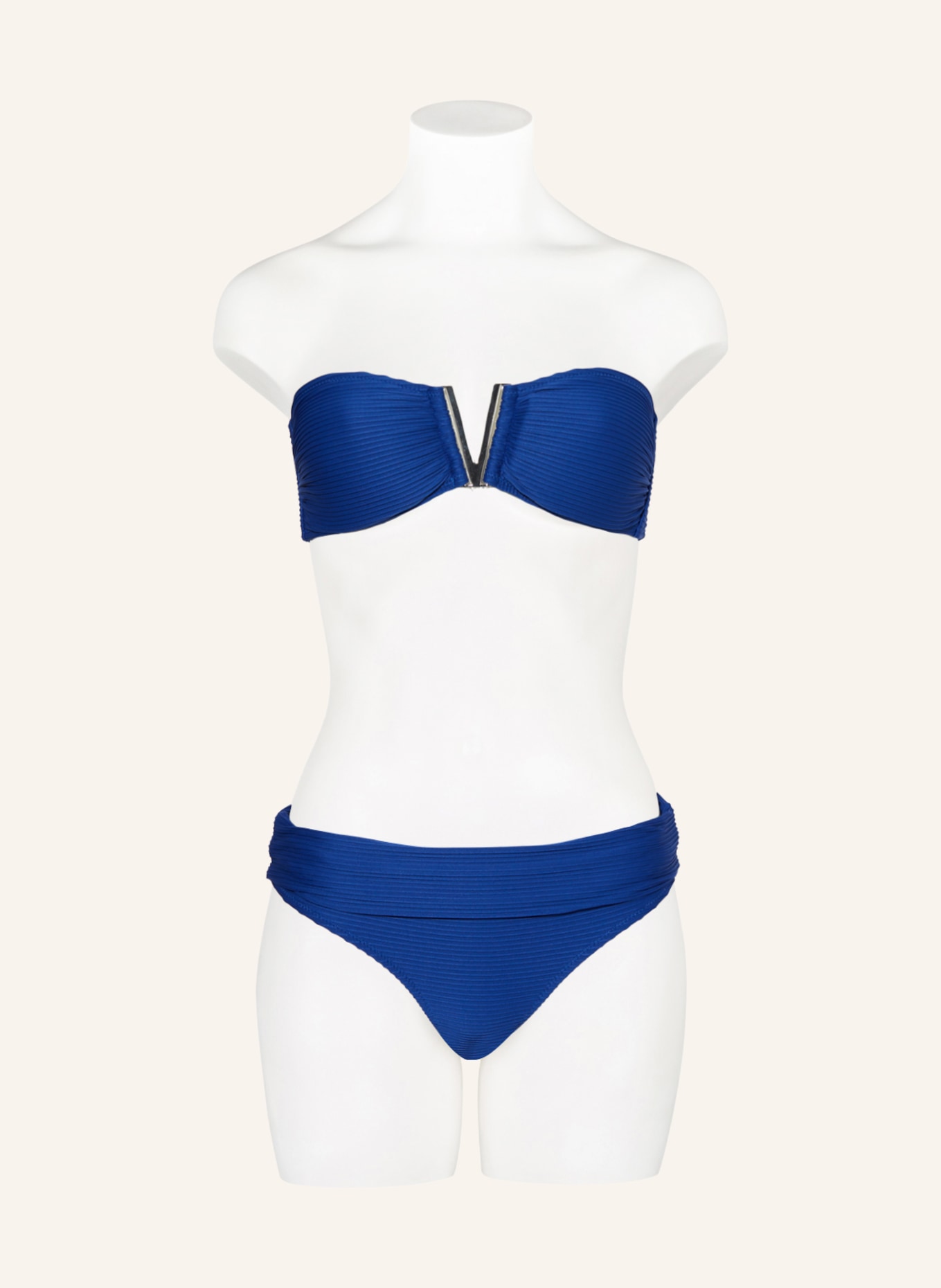 heidi klein Bandeau bikini top MALDIVIAN BLUE V BAR, Color: BLUE (Image 4)