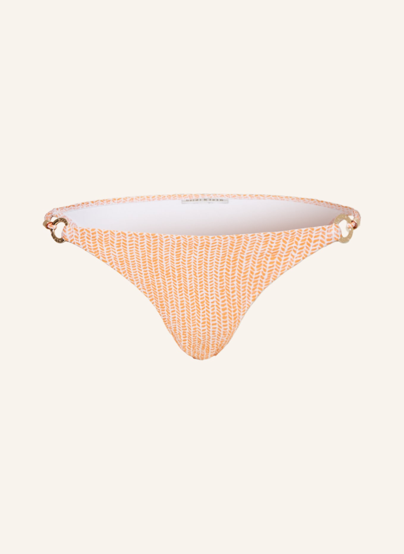 heidi klein Triangle bikini bottoms WALDORF WINDS, Color: ECRU/ ORANGE (Image 1)