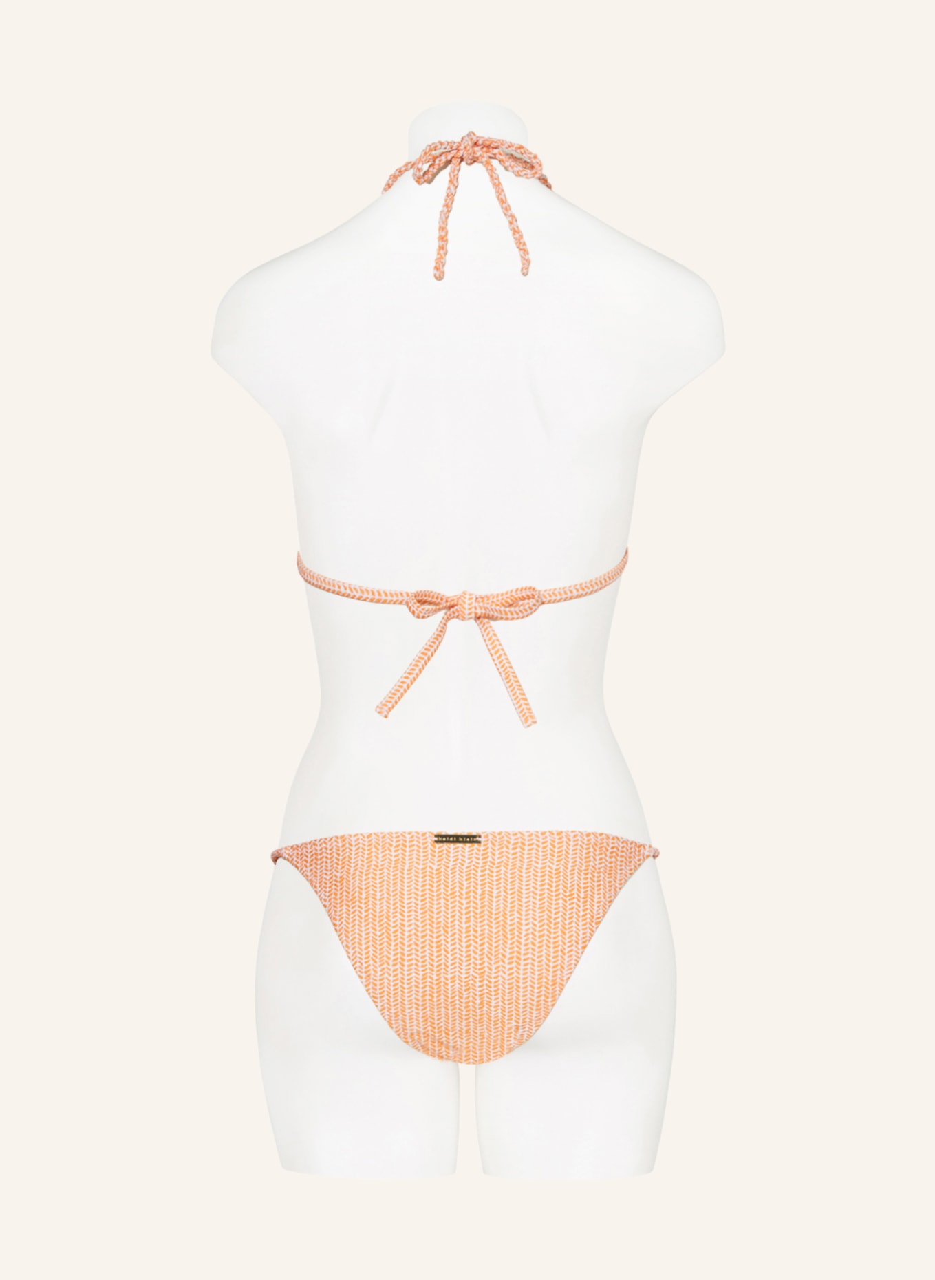 heidi klein Triangle bikini bottoms WALDORF WINDS, Color: ECRU/ ORANGE (Image 3)