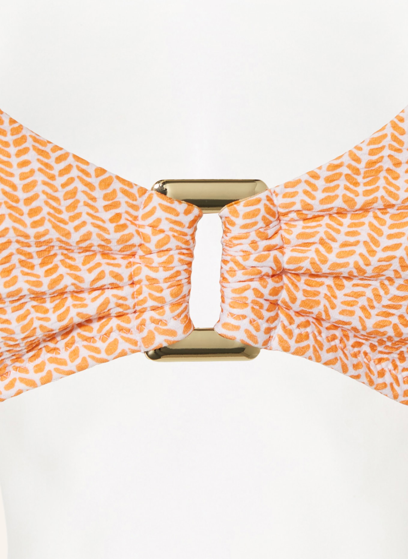 heidi klein Halter neck bikini top WALDORF WINDS, Color: ORANGE/ ECRU (Image 4)
