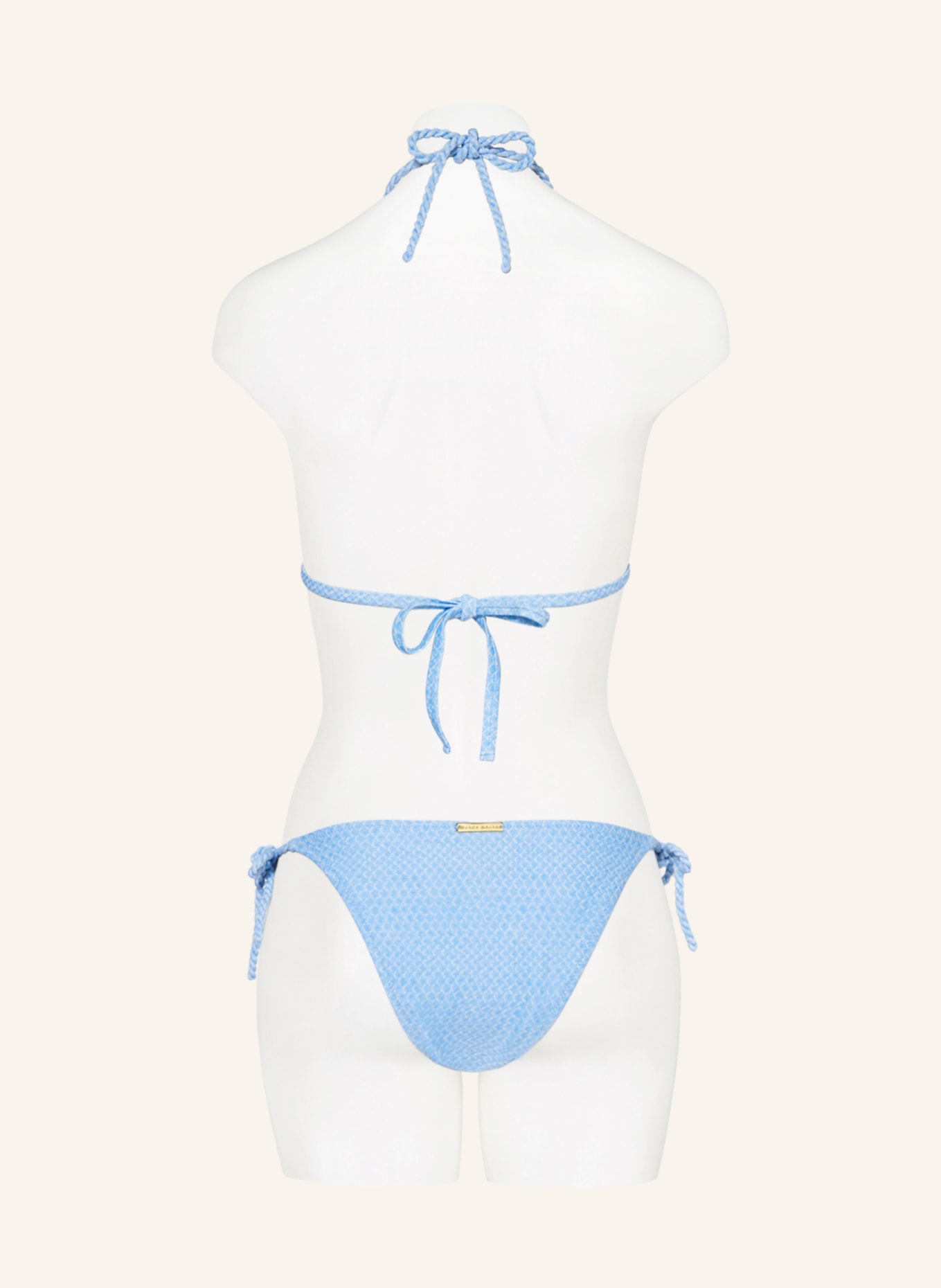 heidi klein Triangle bikini bottoms INDIAN OCEAN, Color: LIGHT BLUE/ WHITE (Image 3)