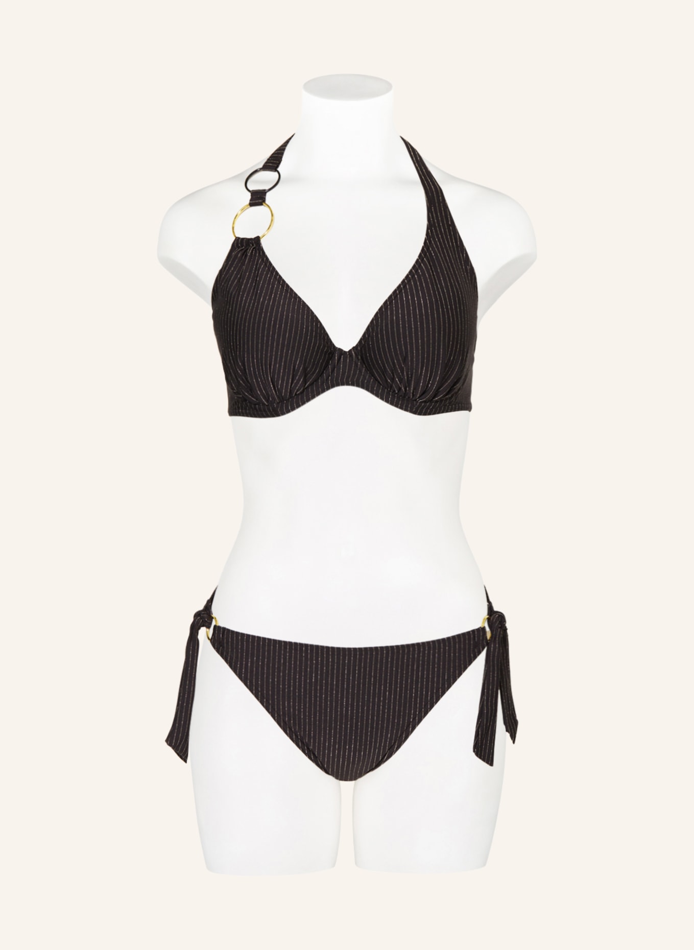 PrimaDonna Underwired bikini top SOLTA with glitter thread, Color: BLACK (Image 4)