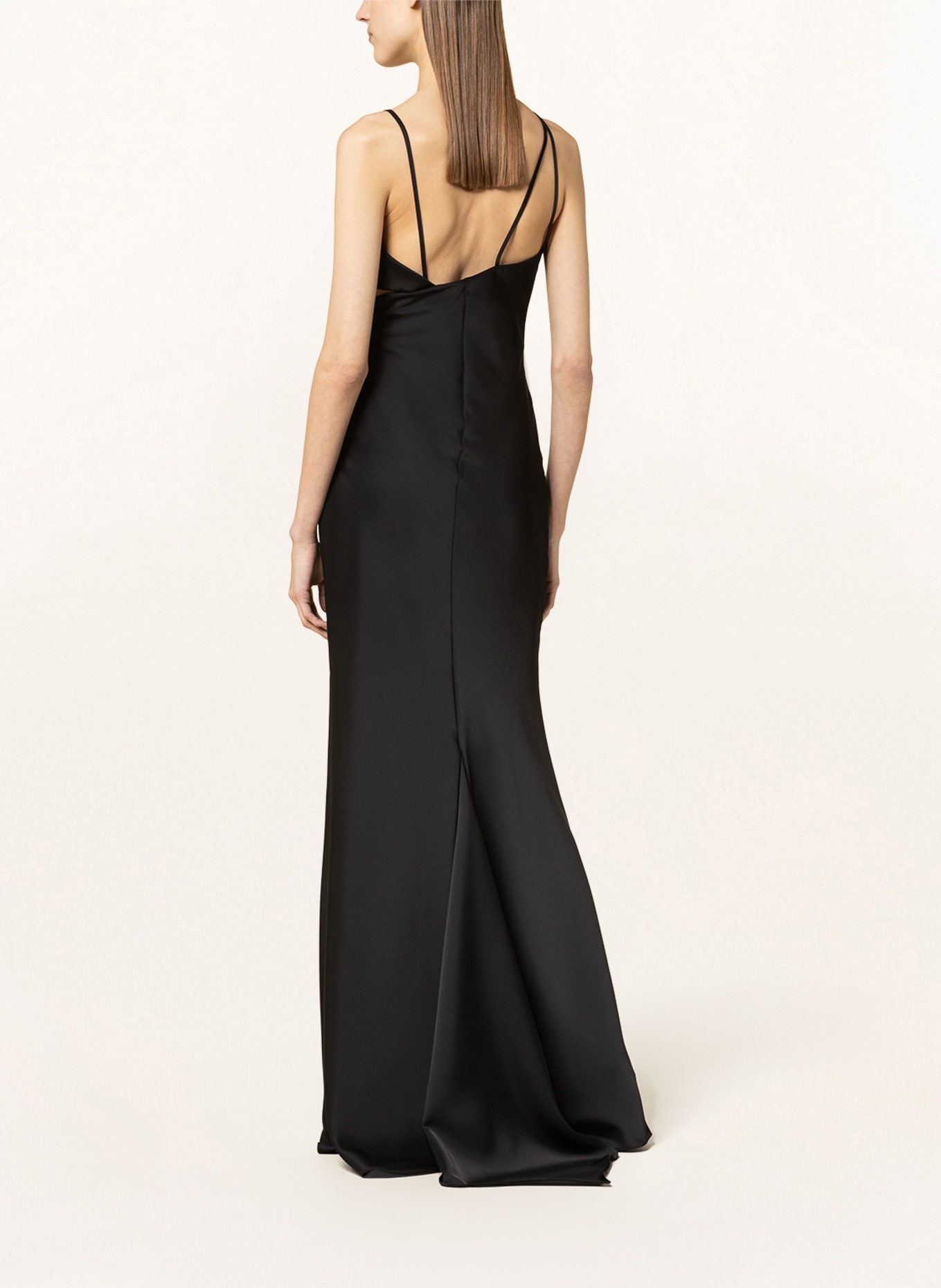 THE ATTICO Evening dress MELVA made of satin, Color: BLACK (Image 3)