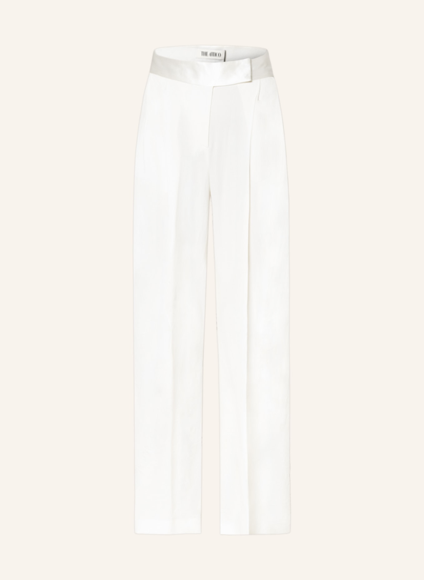 THE ATTICO Wide leg trousers GARY in mixed materials, Color: ECRU (Image 1)