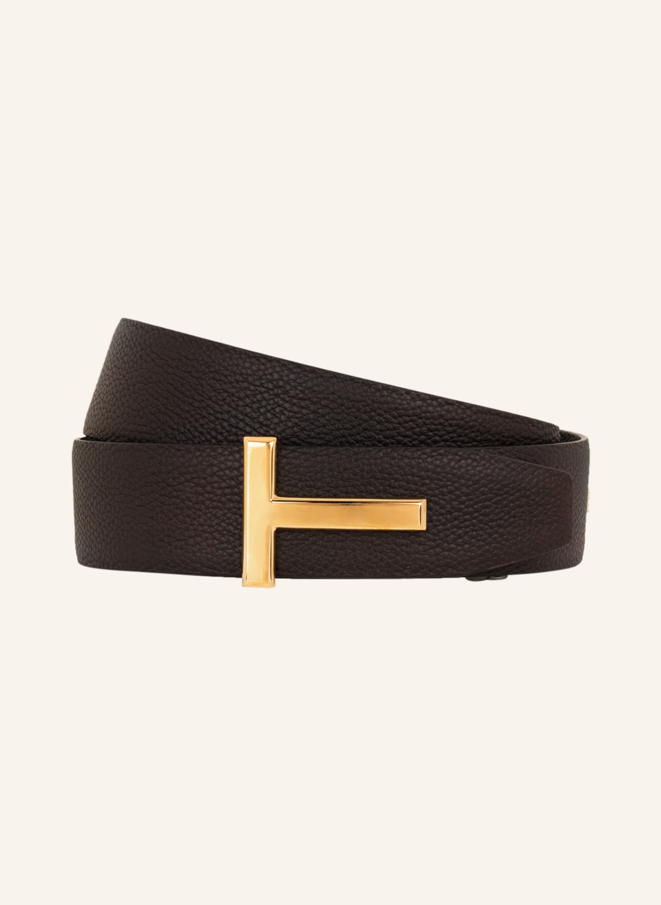 TOM FORD Reversible leather belt, Color: DARK BROWN/ BLACK (Image 2)