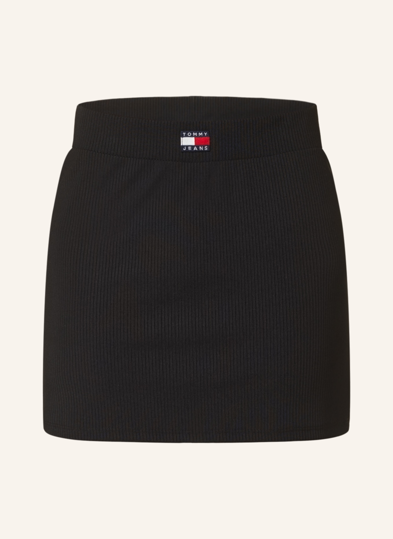 TOMMY JEANS Jersey skirt, Color: BLACK (Image 1)