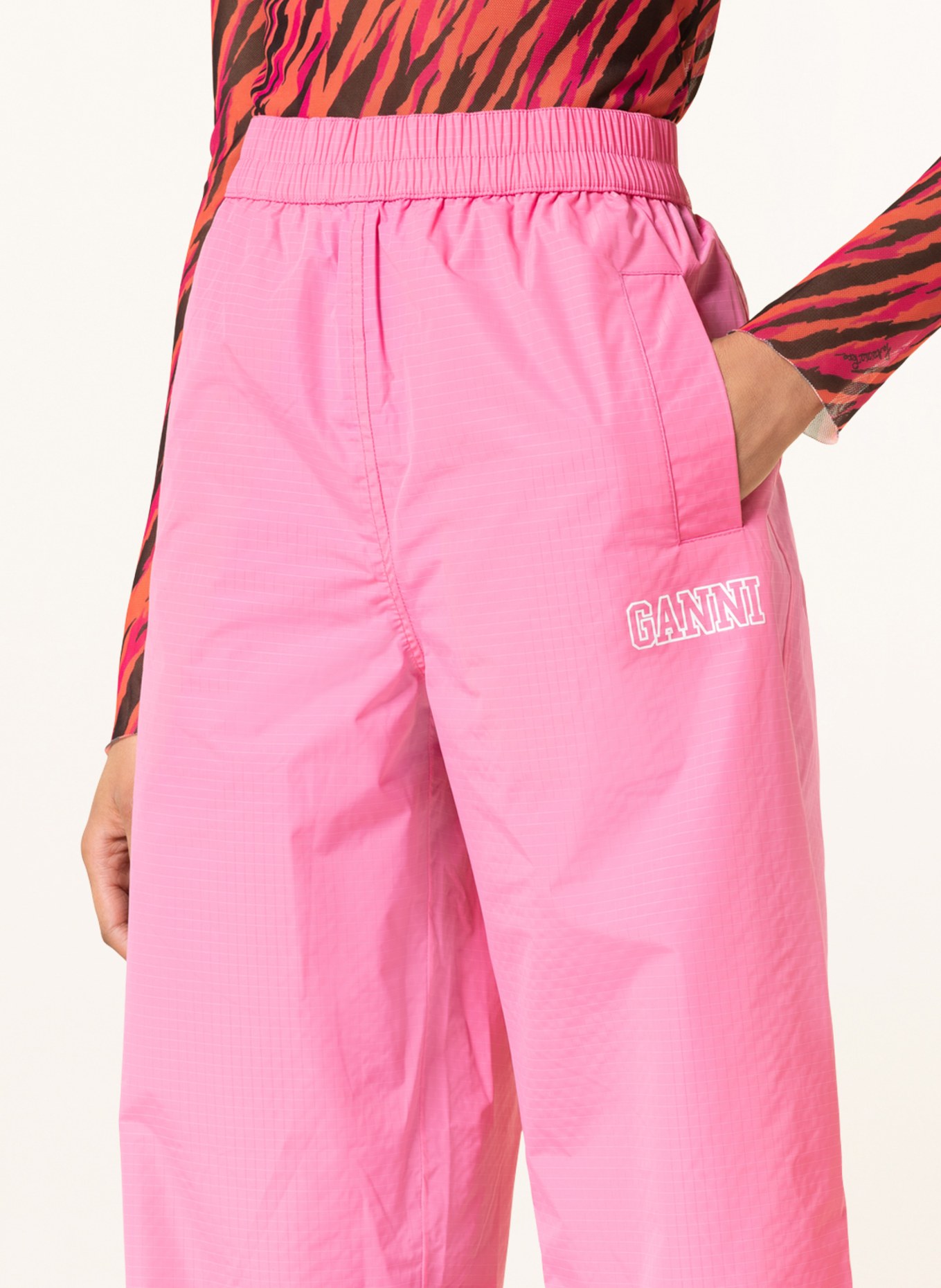 GANNI Pants in jogger style, Color: PINK (Image 5)