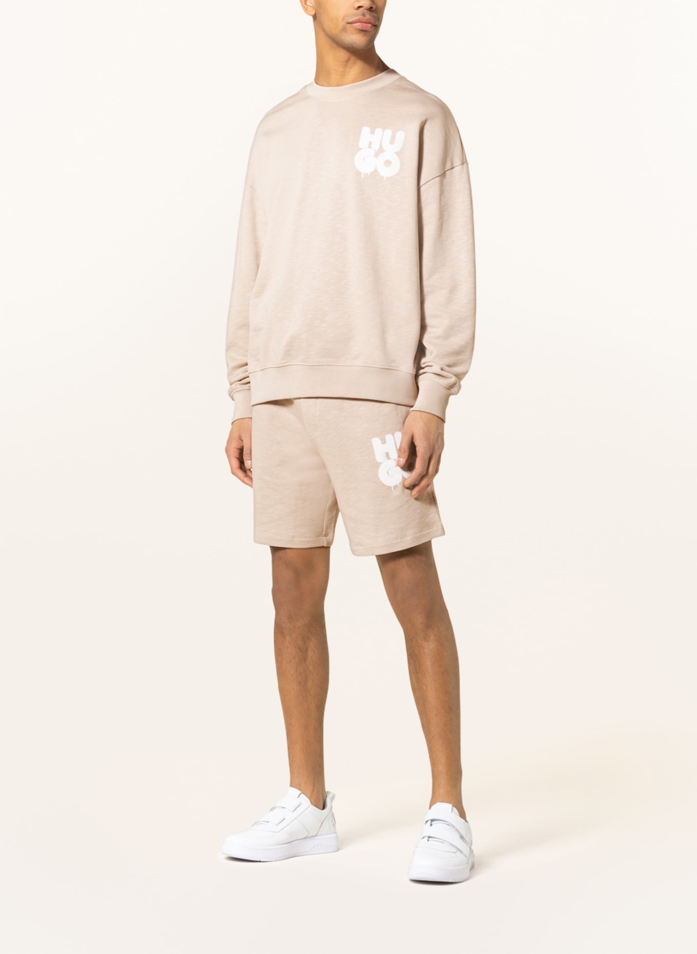HUGO Sweatshirt DARAZ, Color: BEIGE/ WHITE (Image 2)